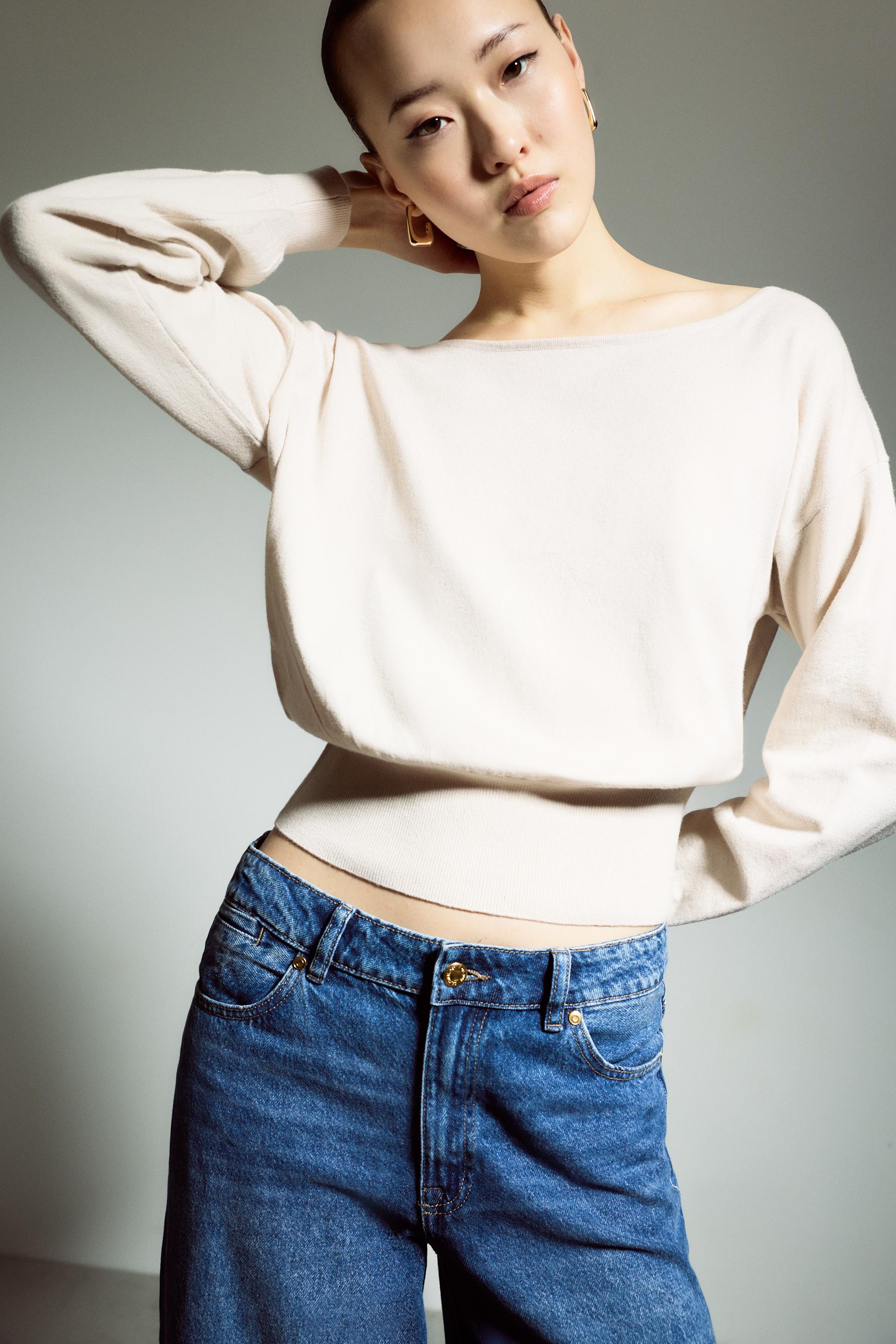 Jersey punto asimétrico