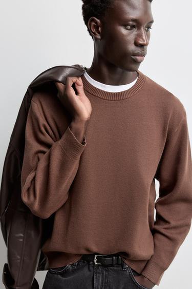 Soft knit sweater — BROWN 5