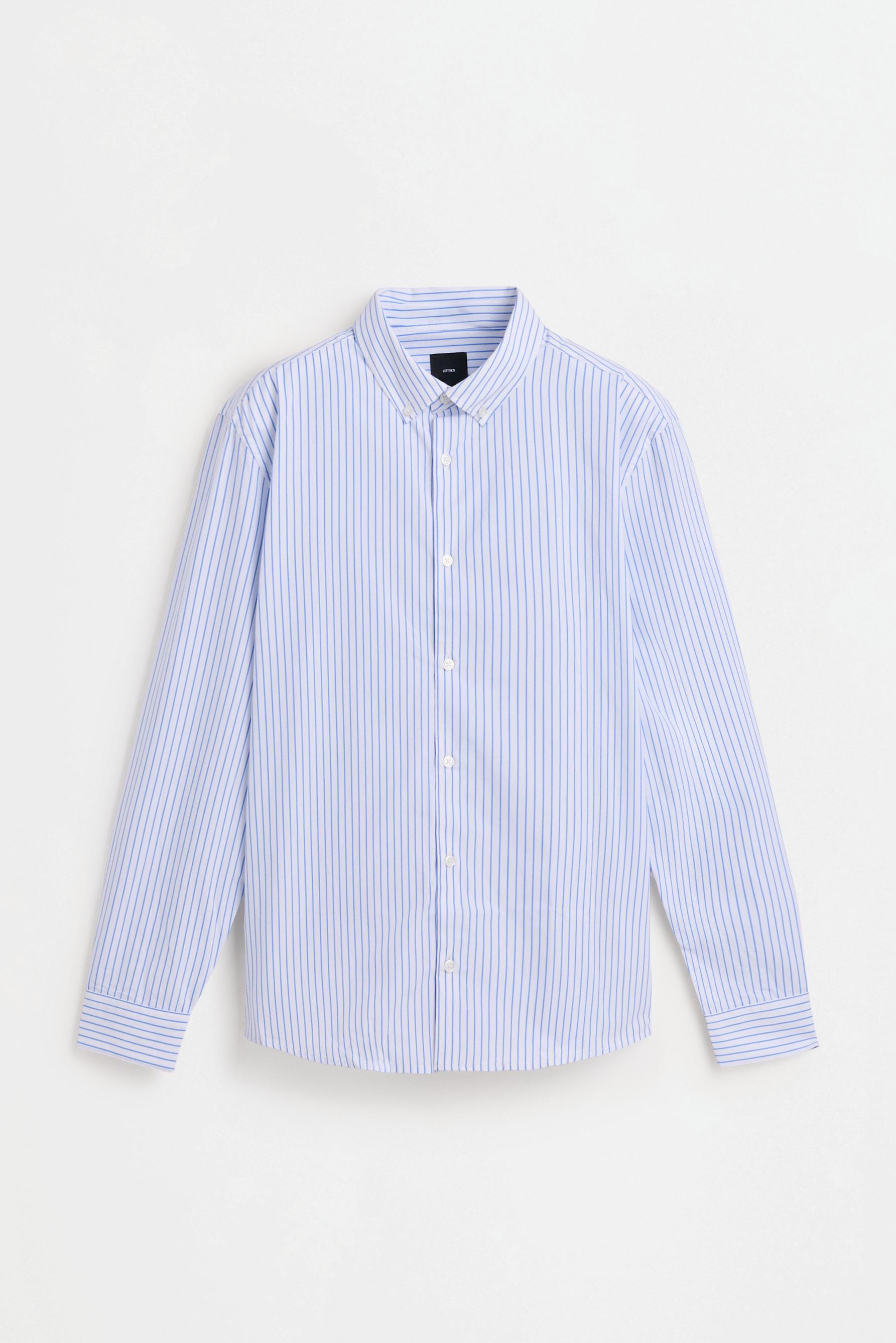 Striped regular fit shirt — DEEP BLUE