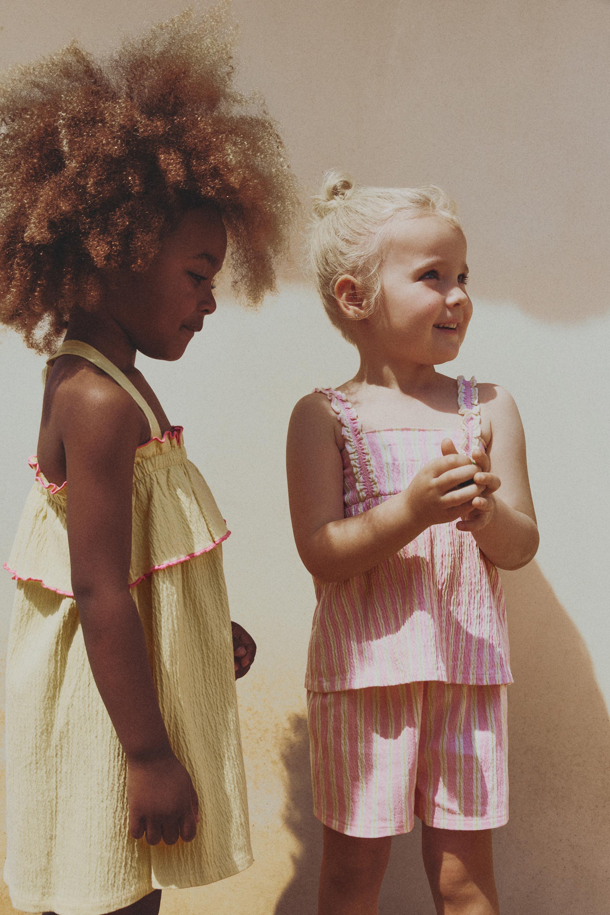 Ruffled dress — PALE YELLOW