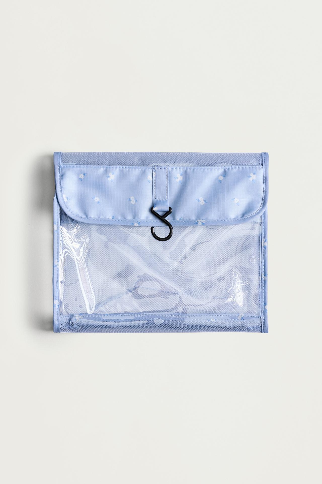 Foldable travel toiletry bag — PASTEL BLUE