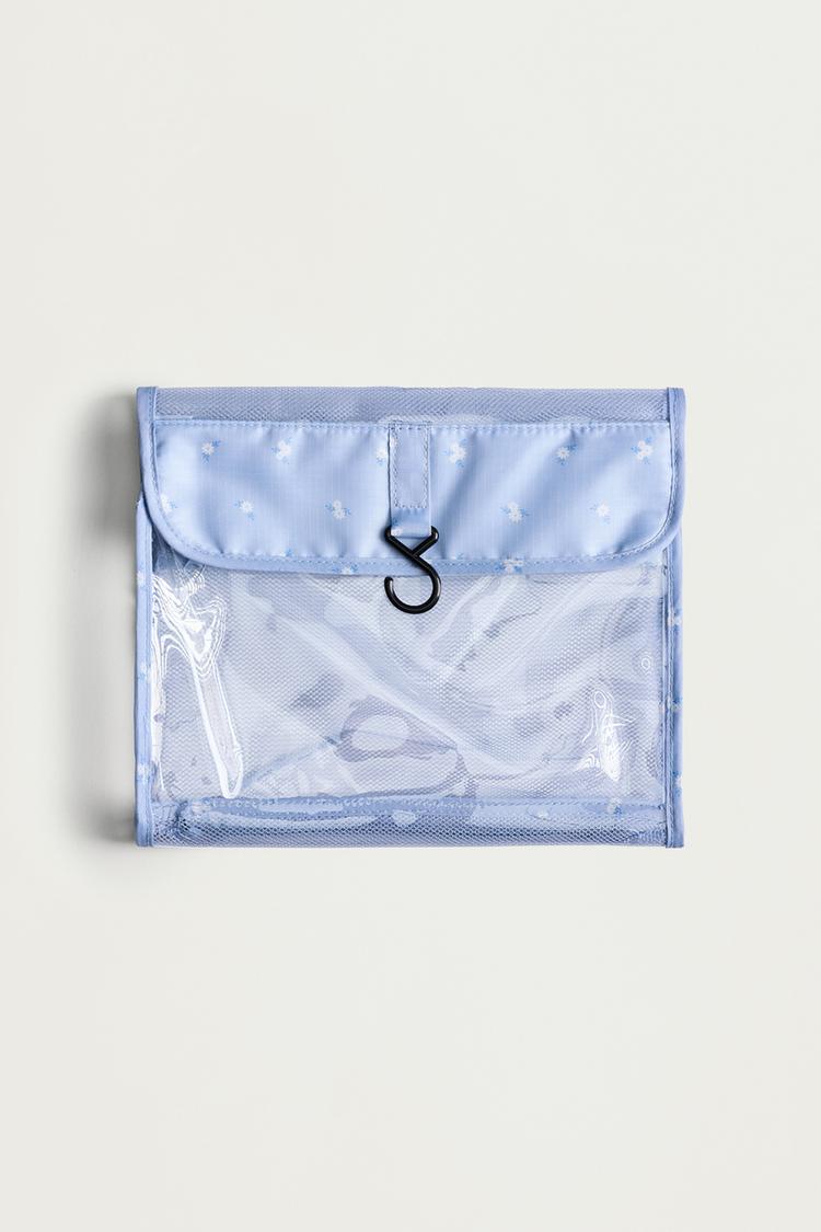 Foldable travel toiletry bag — PASTEL BLUE