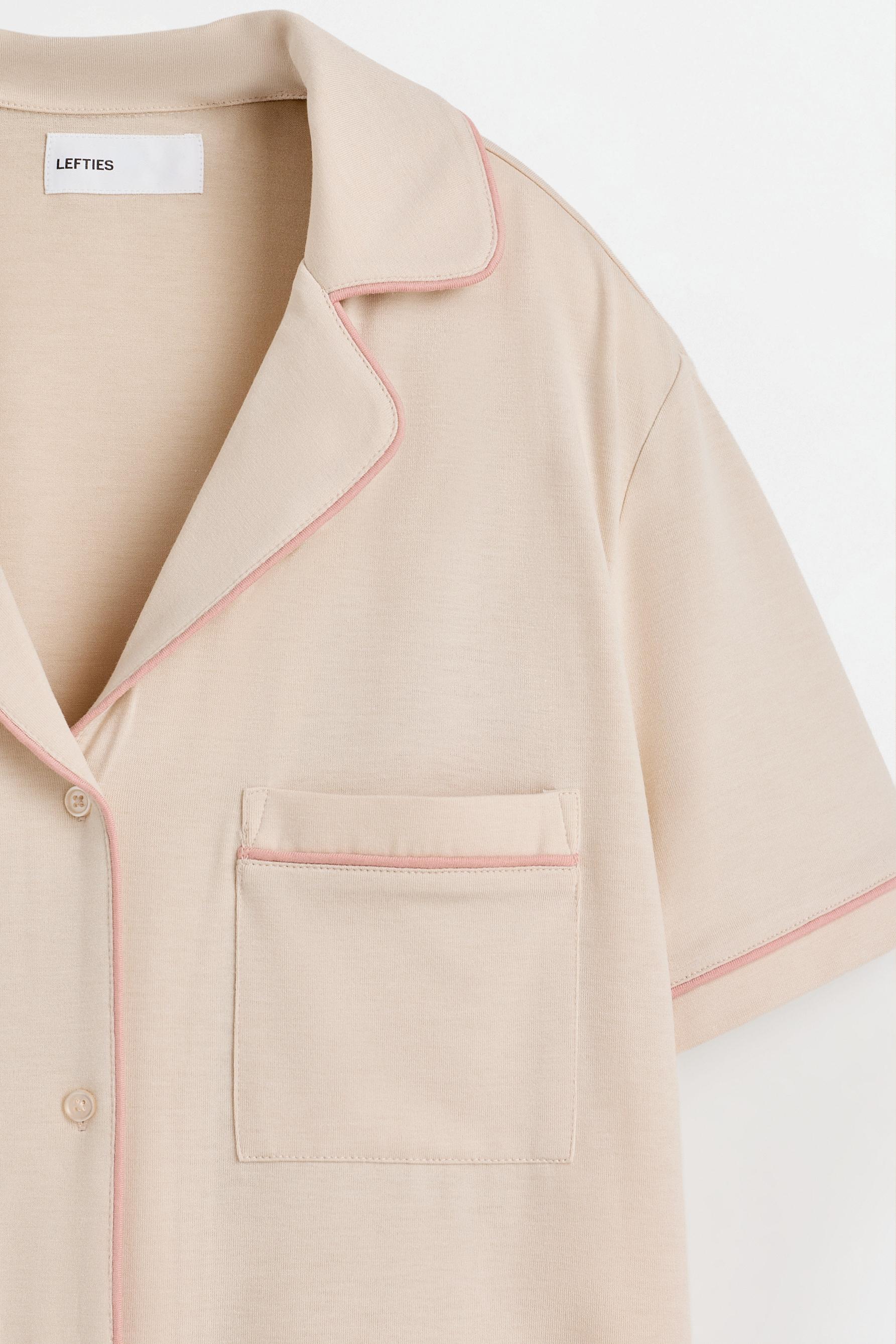 Short shirt-style pyjamas — BEIGE MARL