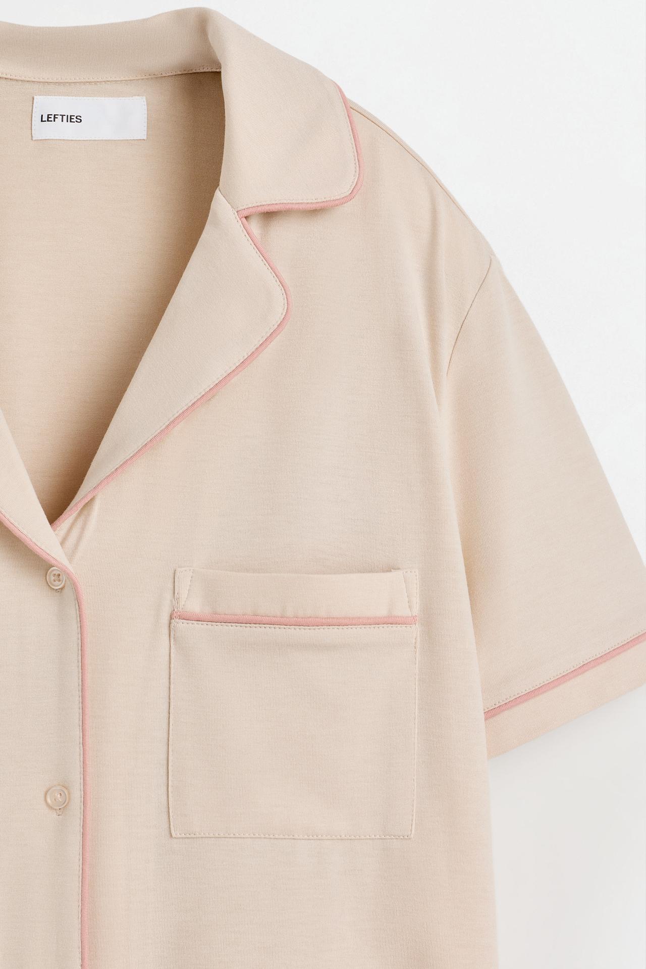 Short shirt-style pyjamas — BEIGE MARL
