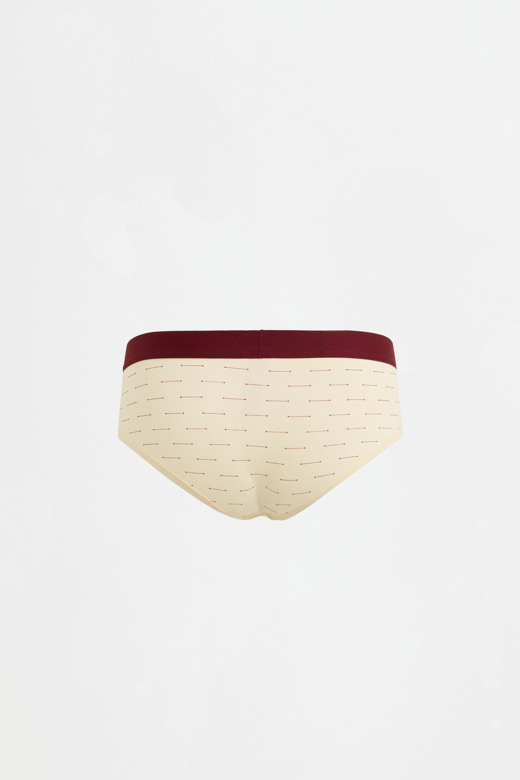 5-pack of contrast briefs — ECRU
