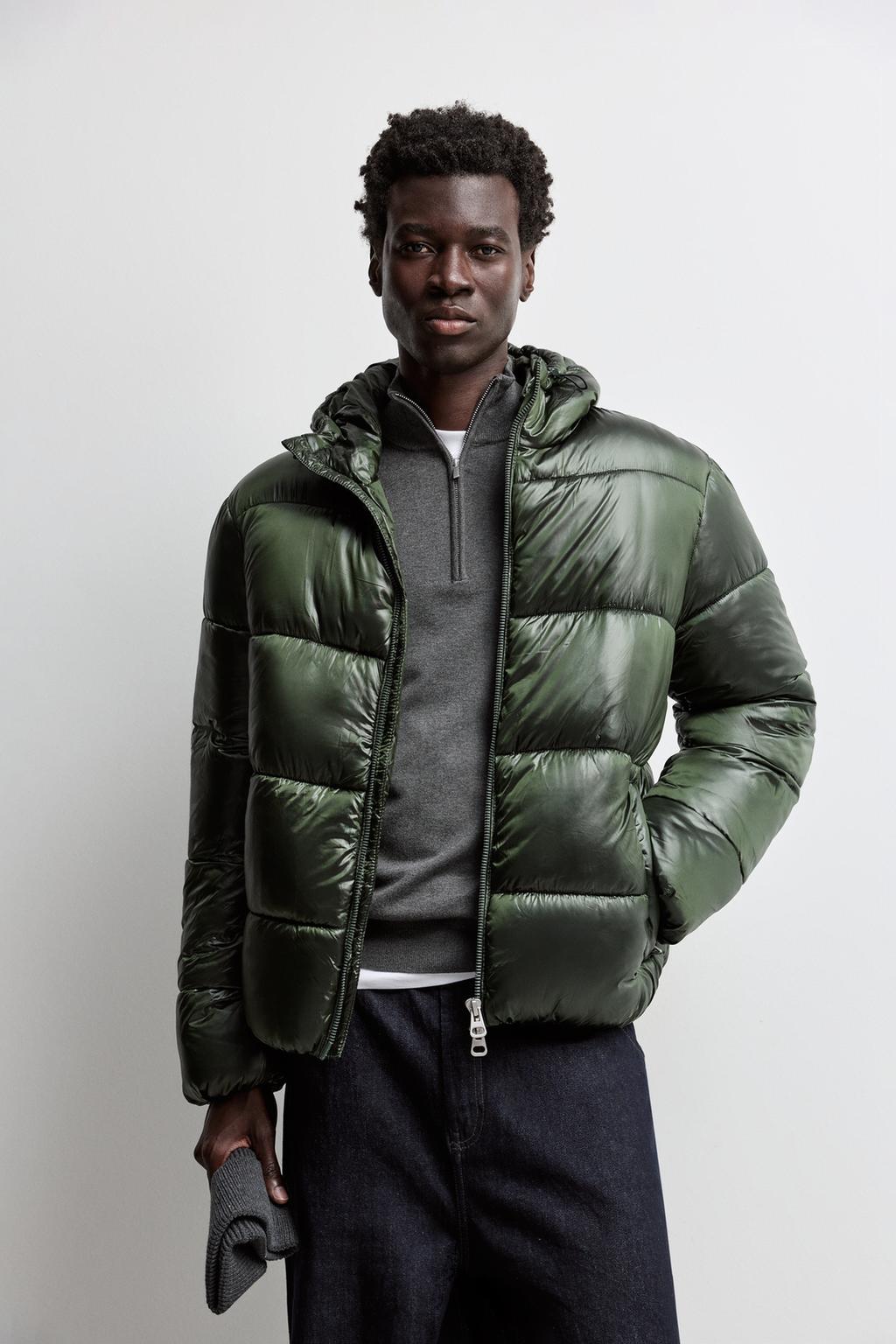 Shimmery quilted down jacket