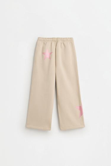 Star print plush culottes — CREAM 2