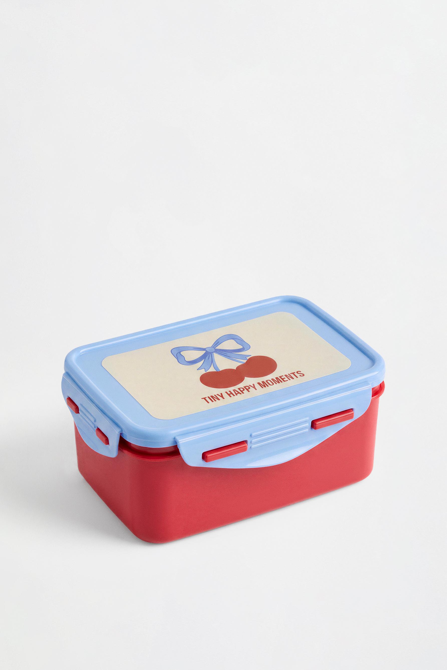 Cherry print rectangular lunchbox — VARIOUS