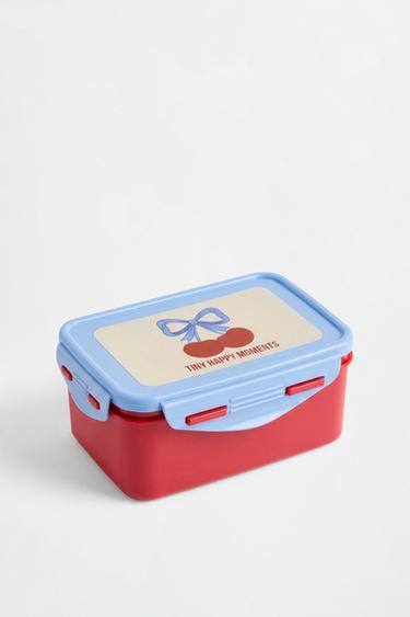 Cherry print rectangular lunchbox — VARIOUS 2