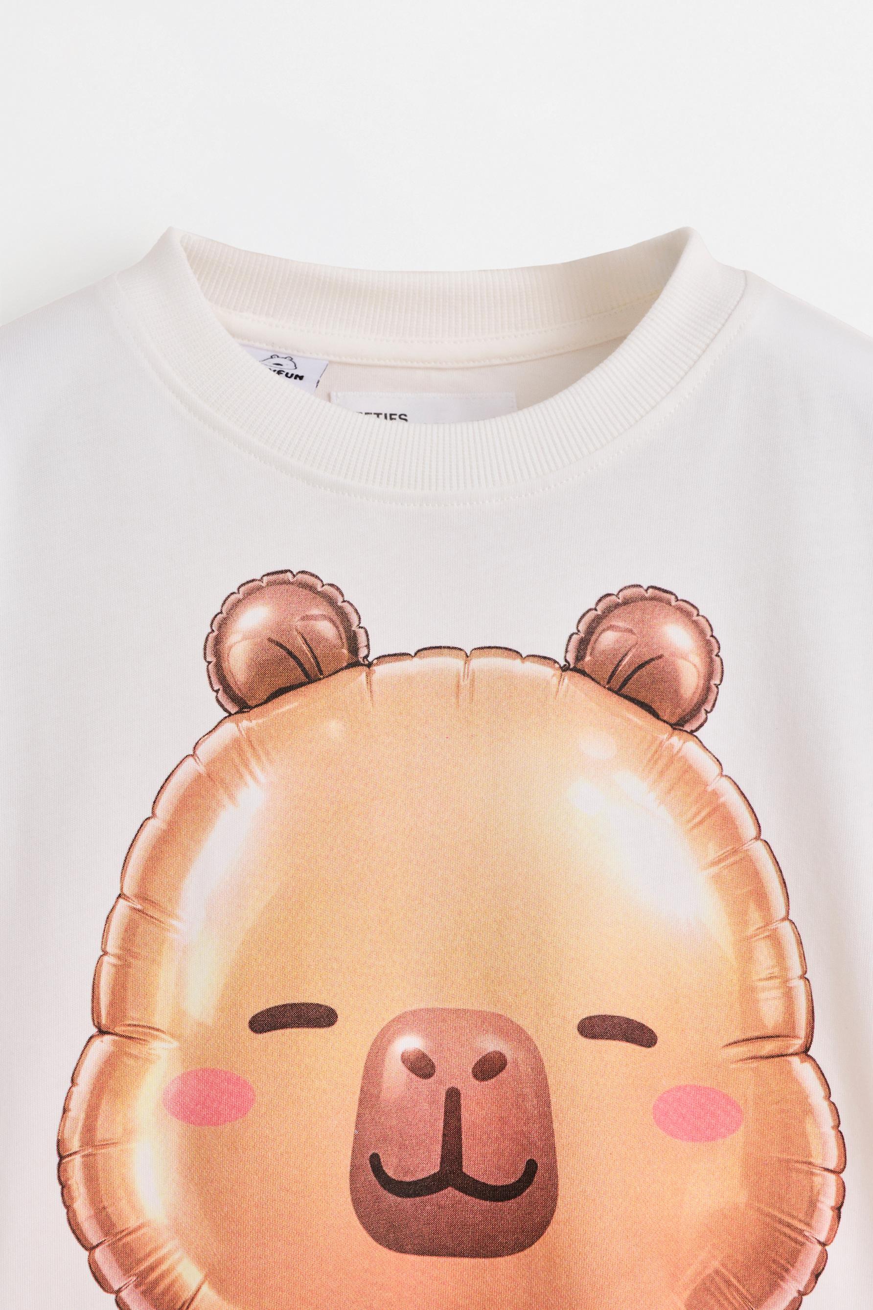 CAPYFUN© Capybara T-shirt — OFF WHITE