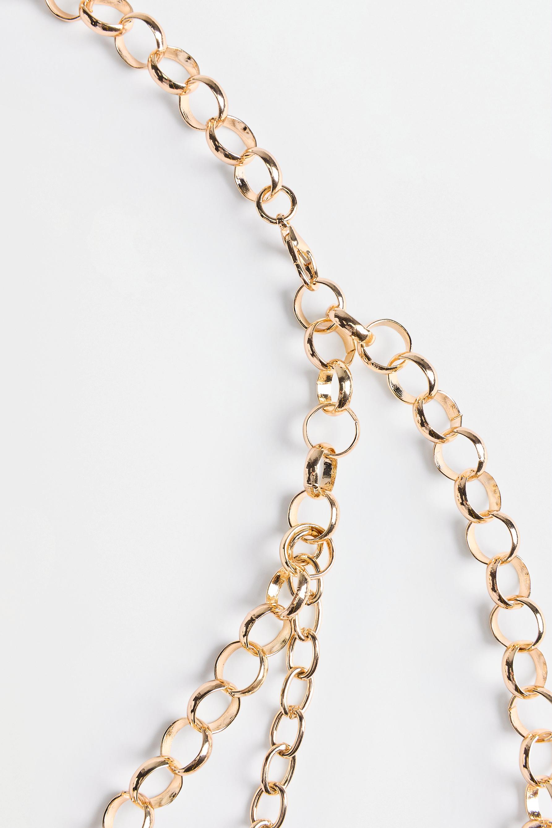 Gold double chain belt — GOLDEN