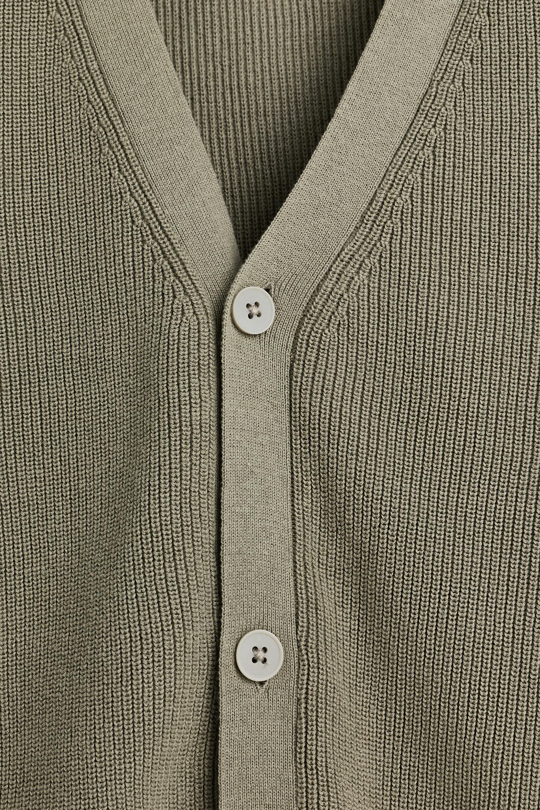 Textured cardigan — PALE GREEN