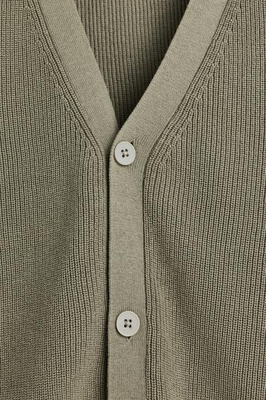 Textured cardigan — PALE GREEN 7