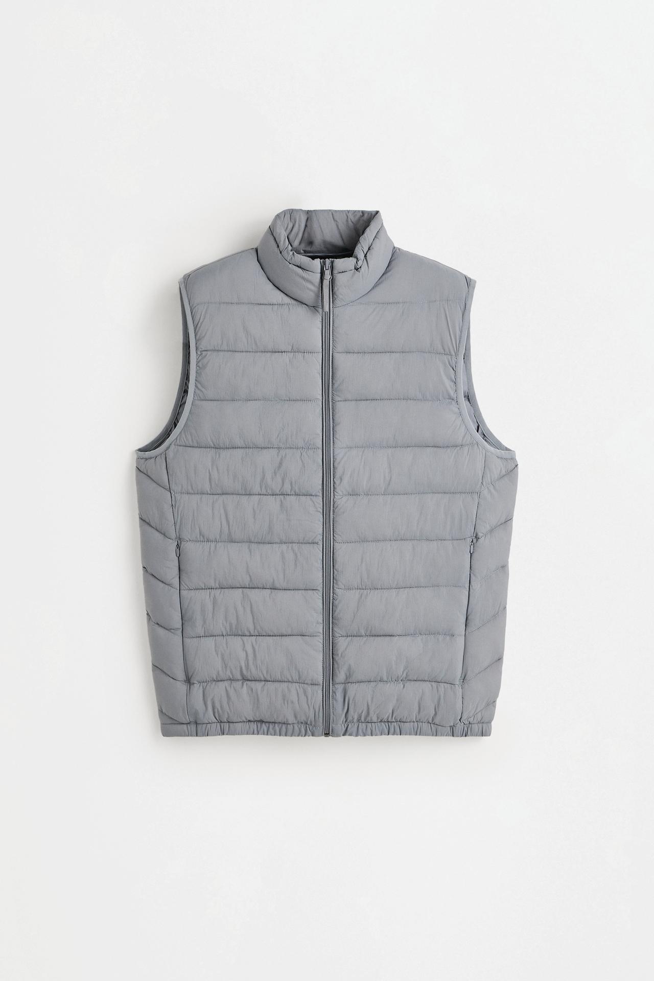 Lightweight quilted gilet — PALE GREY
