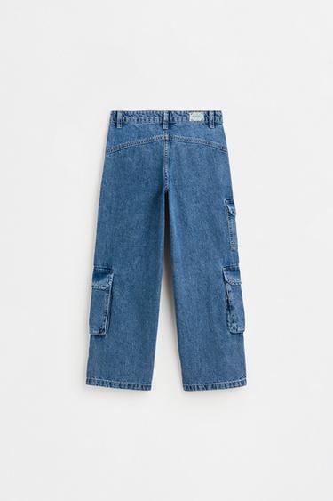 Wide-leg cargo jeans — BLUE 5