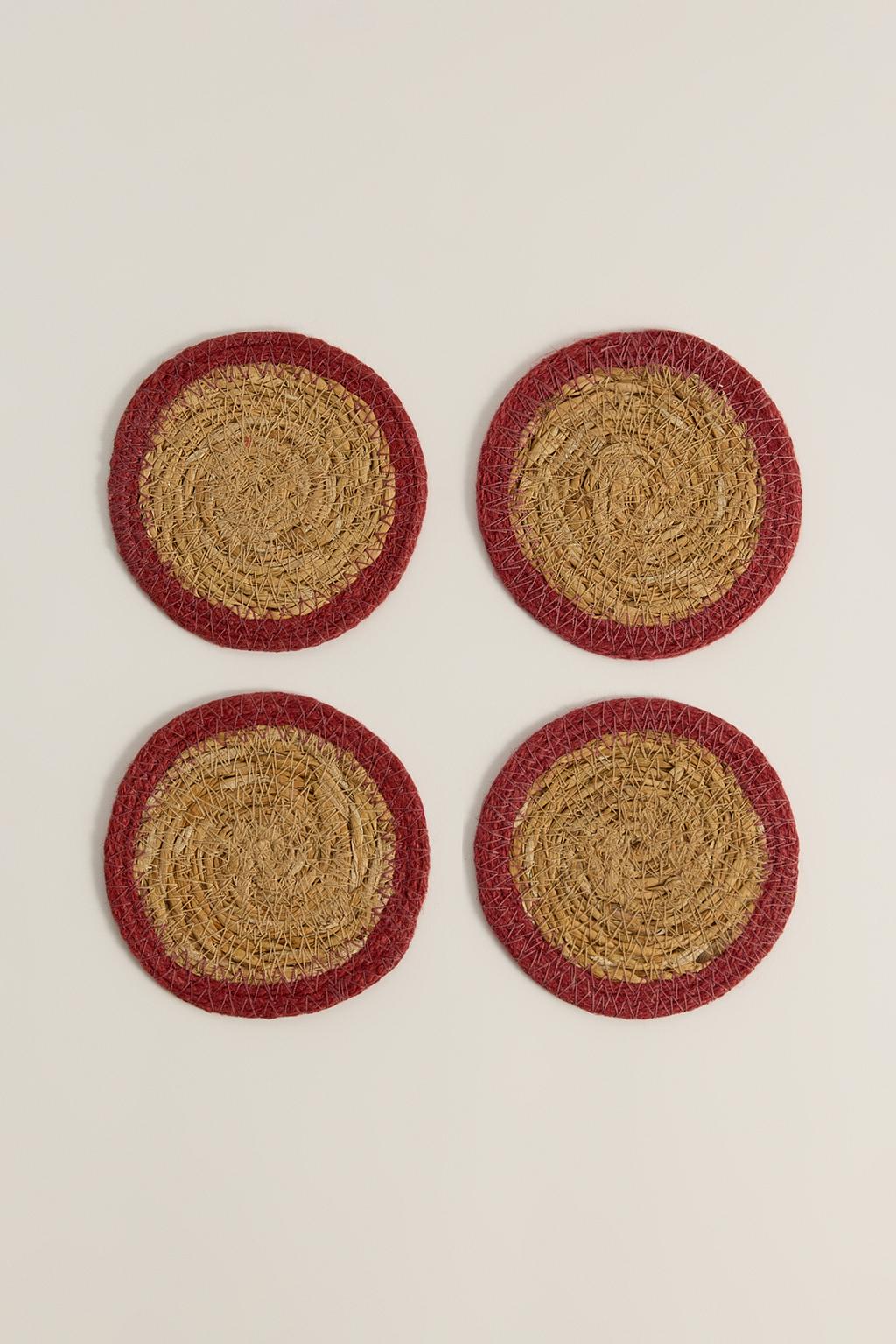 Pack of 4 contrast coasters 10cm