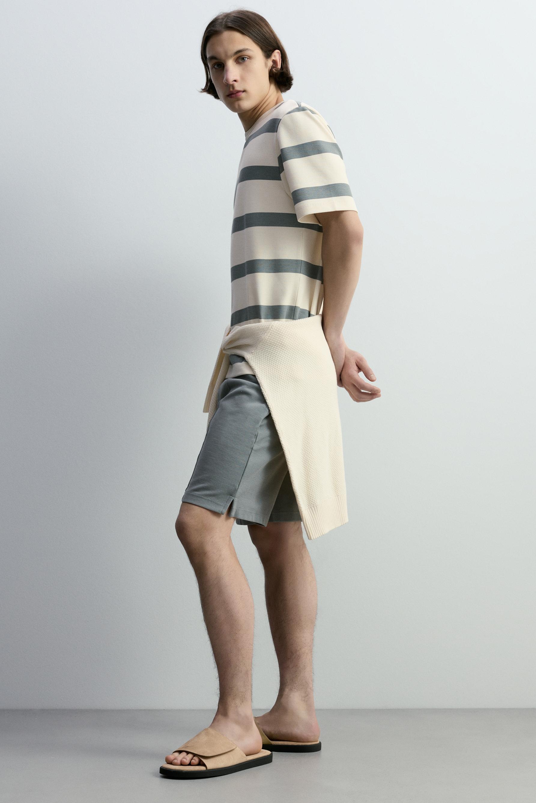 Suede slide sandals — BEIGE