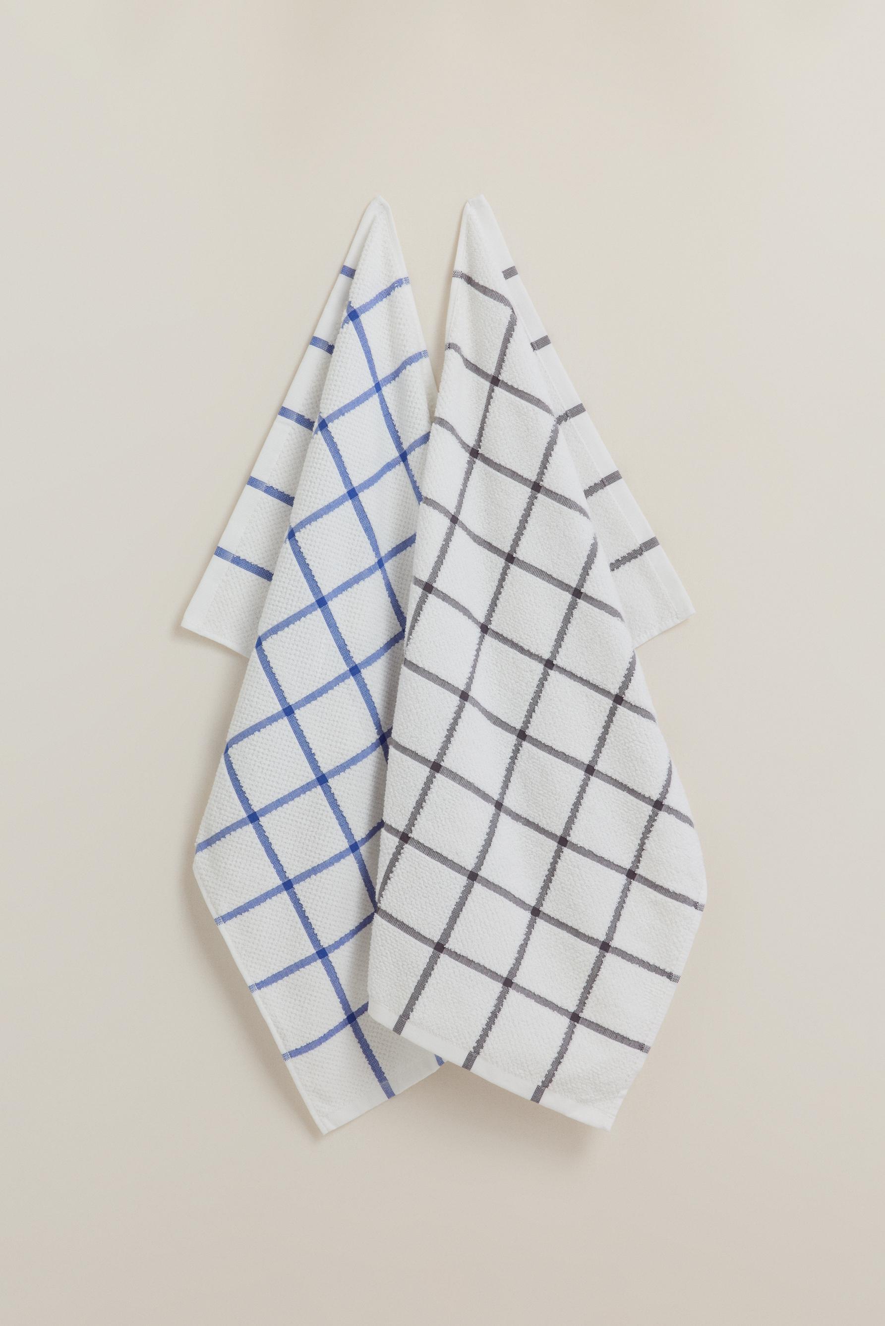 Pack 2 paños de cocina combinados 40 x 60 cm