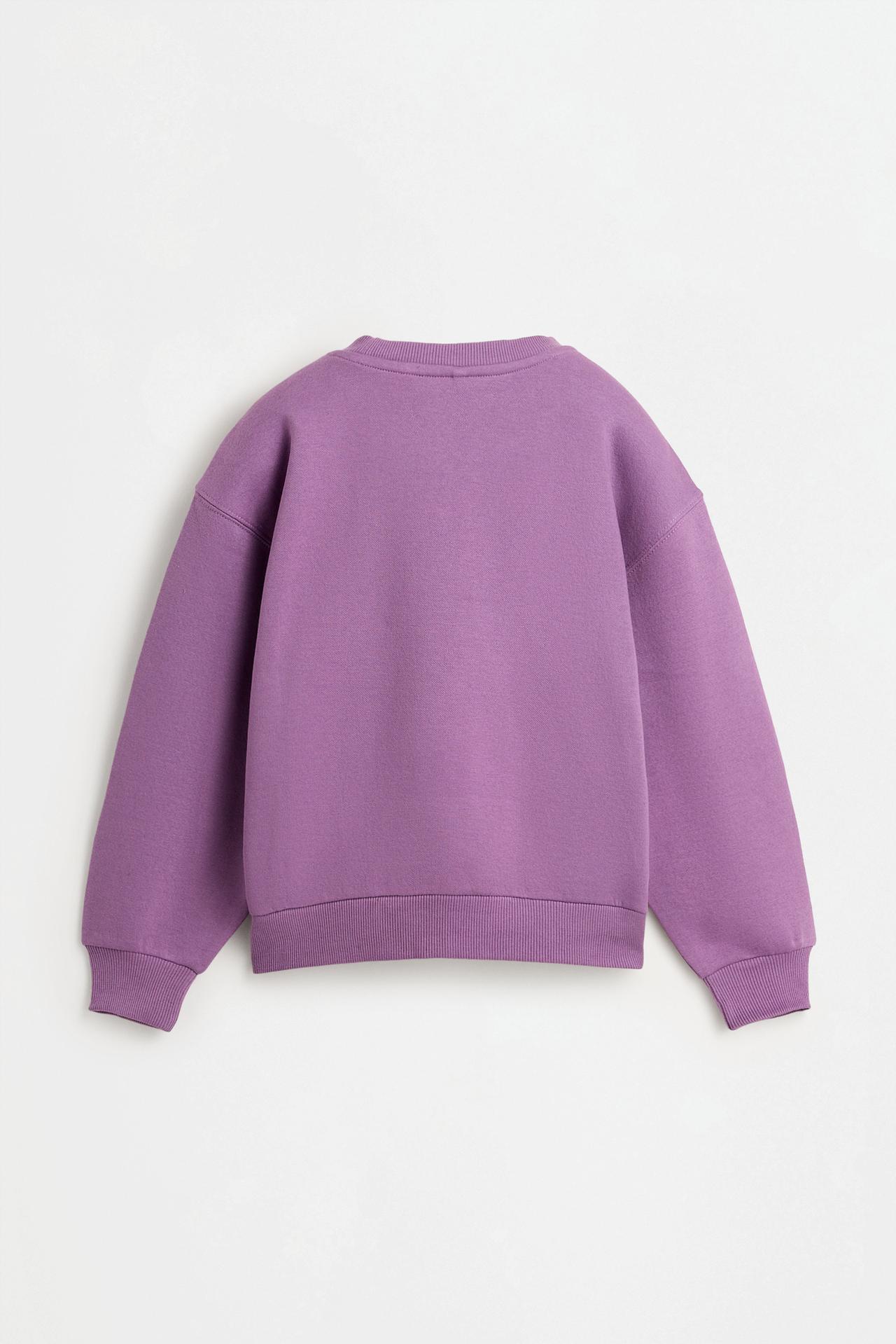 Plain plush sweatshirt — MAUVE PINK