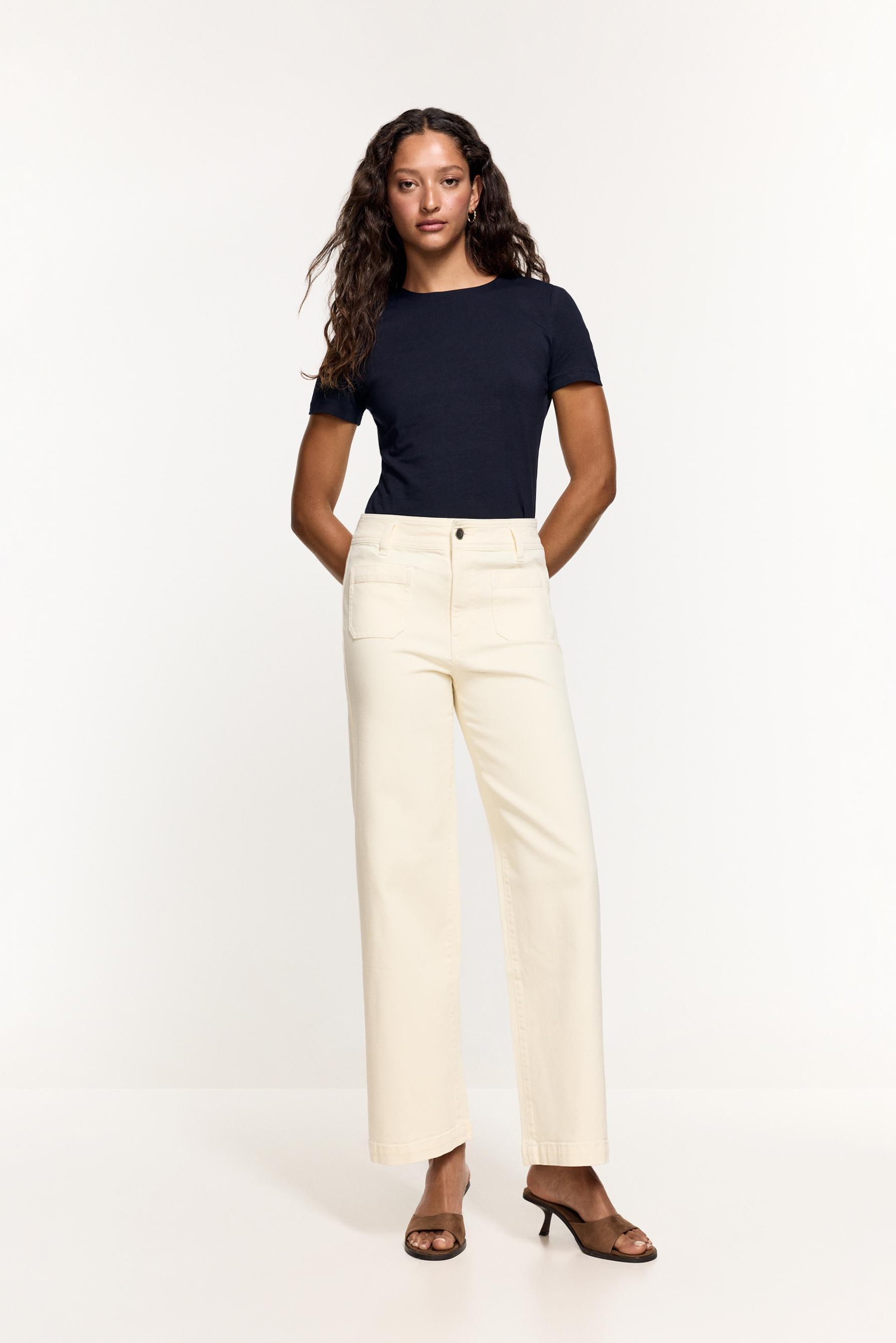 Stretch pocket jeans — PASTEL YELLOW