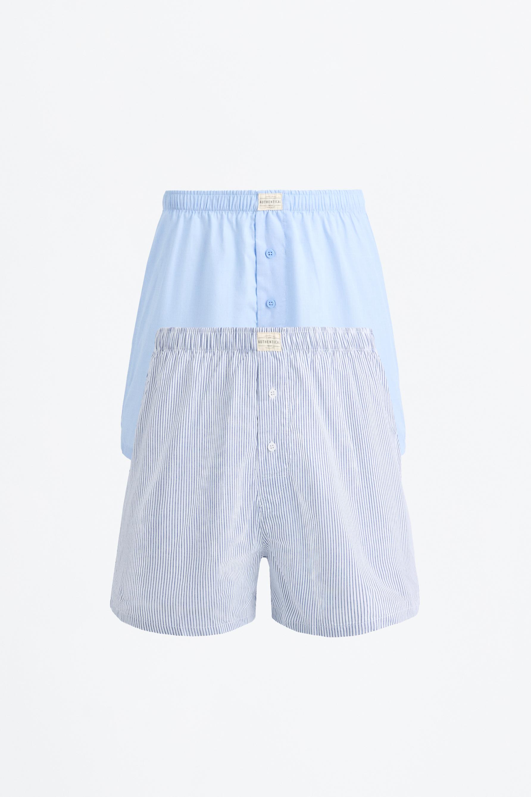 Long Boxer Shorts (2-Pack) — BLUE