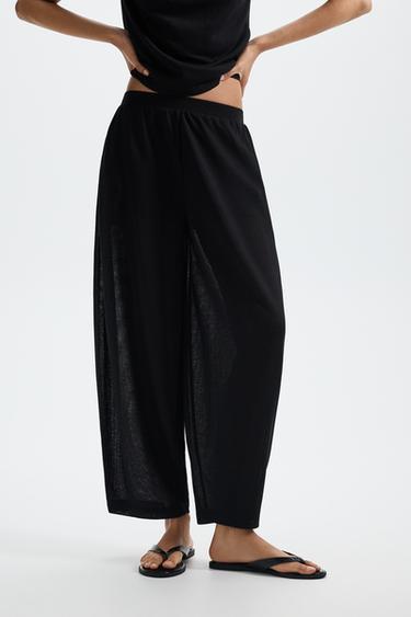 Flowing carrot fit trousers — BLACK 2