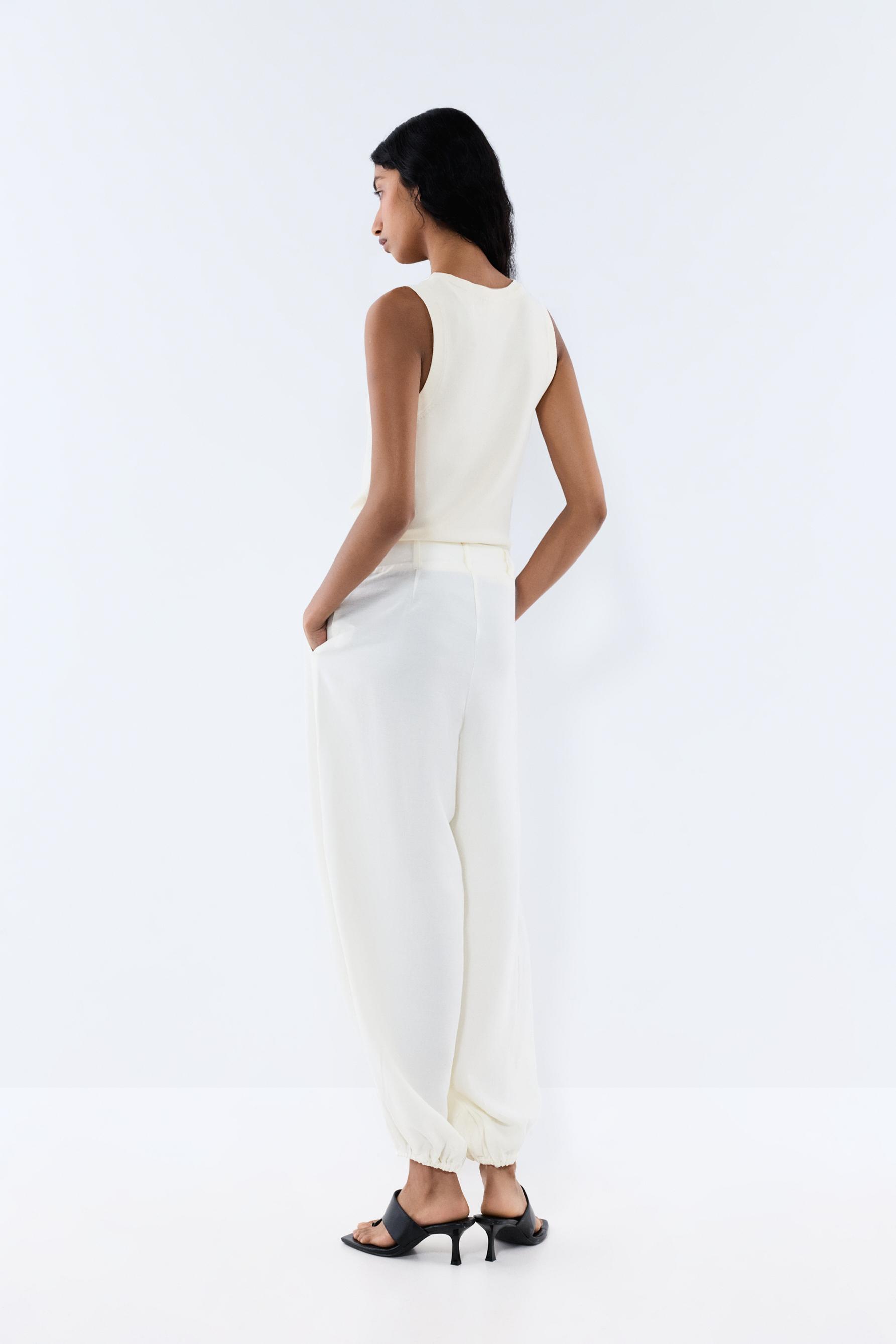 Rustic sarouel trousers — OFF WHITE