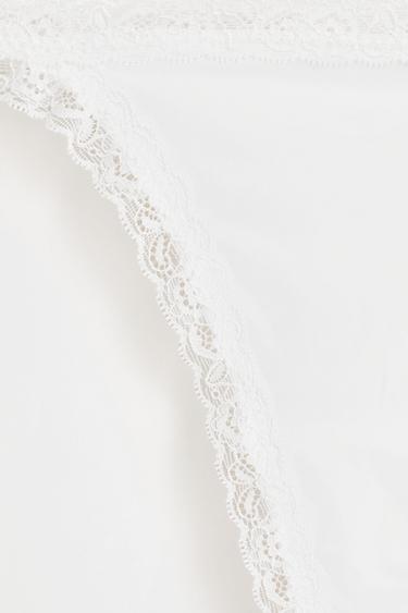 Lace Detail Thong (2-Pack) — WHITE 9