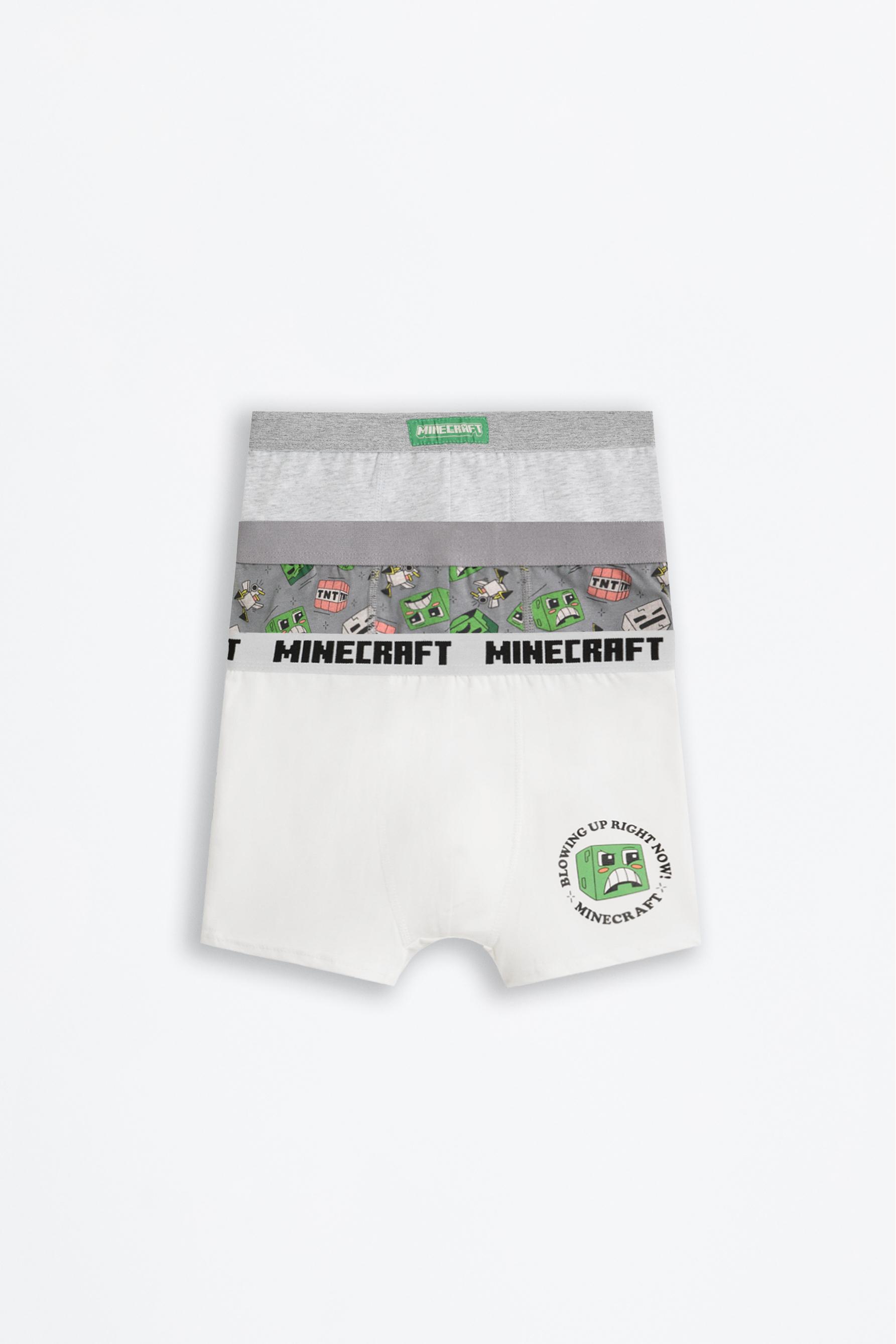 Pack of 3 Minecraft boxer briefs — GREY