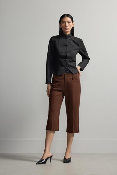 Two-button capris — CHOCOLATE 2