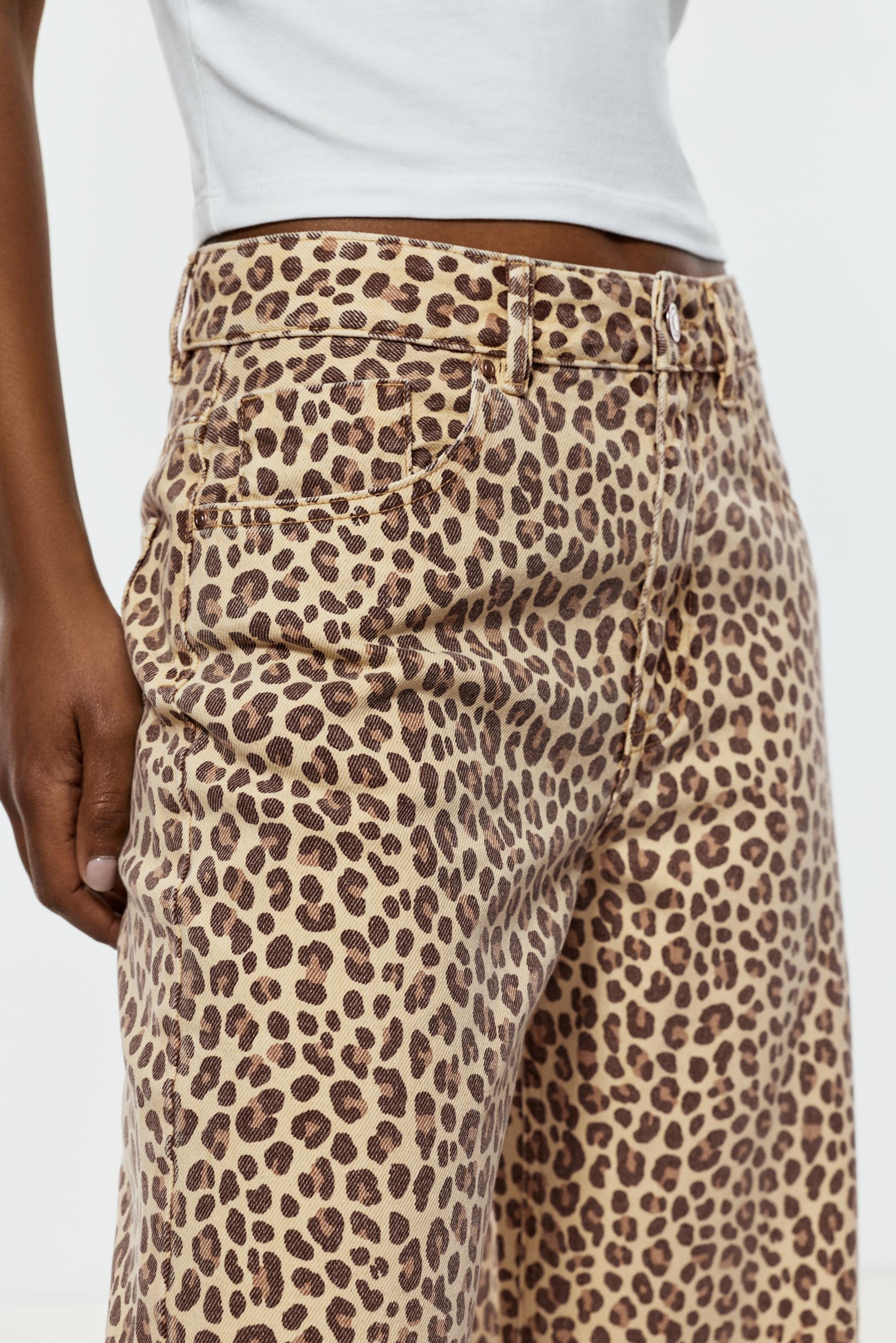 Leopard print culotte jeans — LEOPARD PRINT