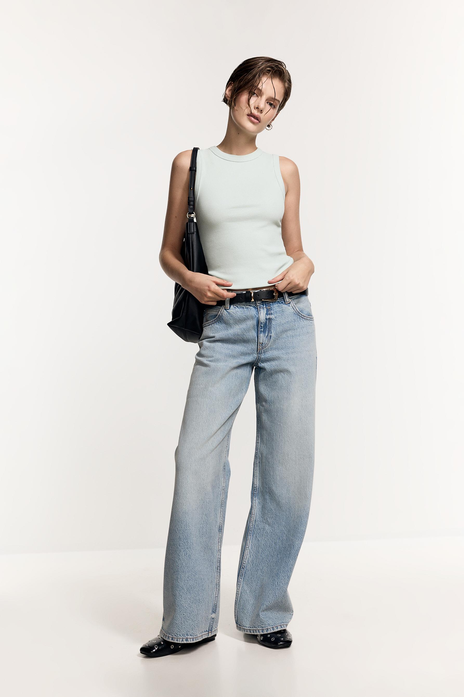 Ribbed racerback top — PALE MINT GREEN