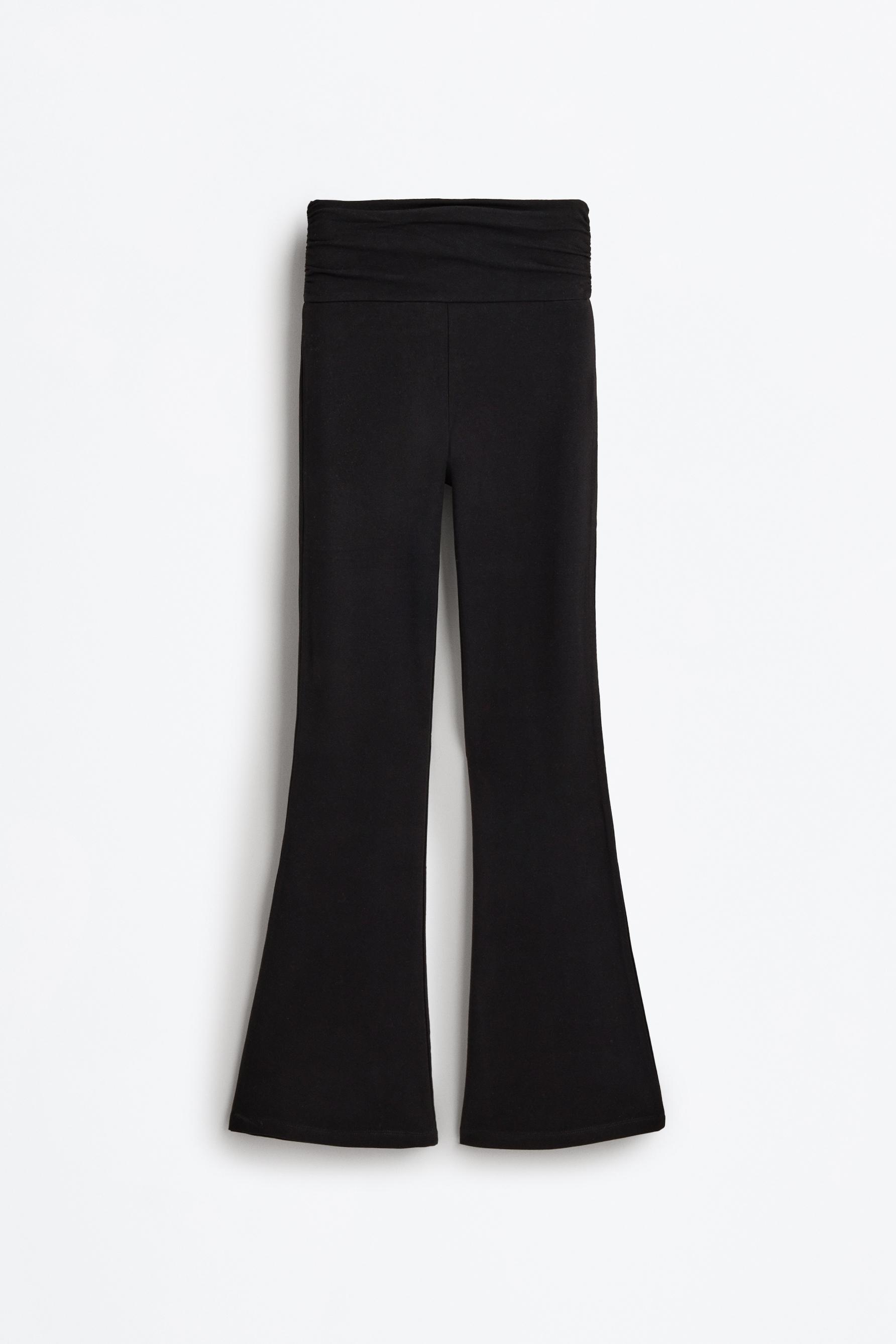 Ruched waist leggings — BLACK