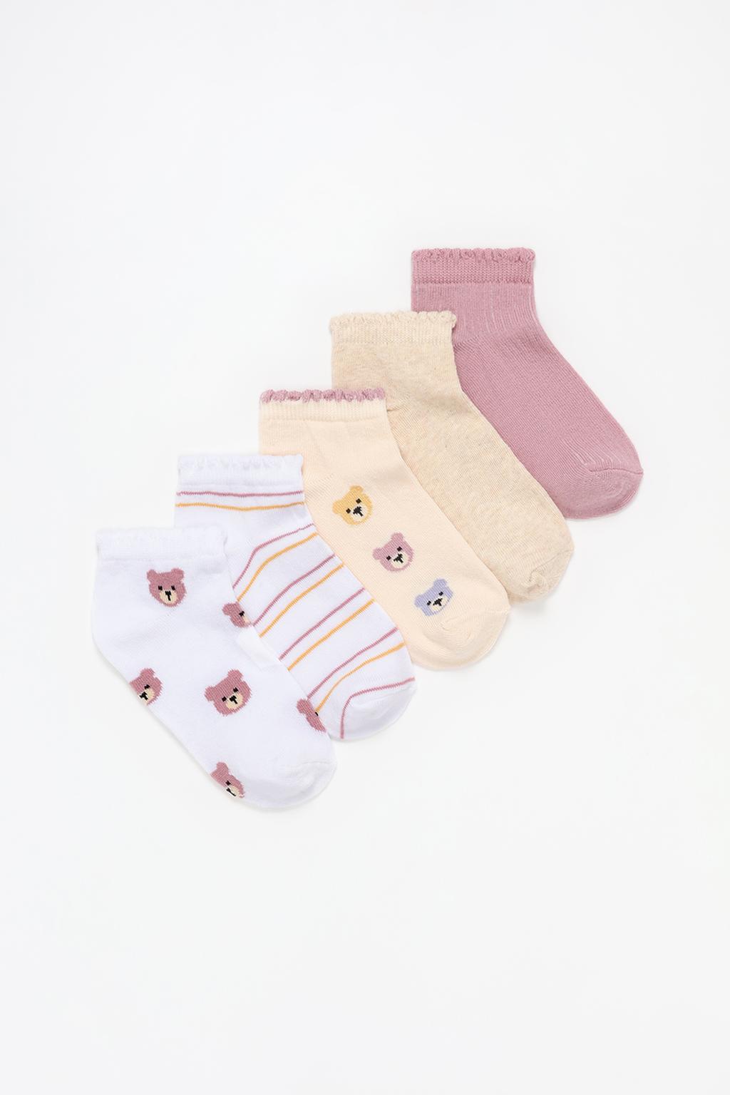 5-pack of bear ankle socks