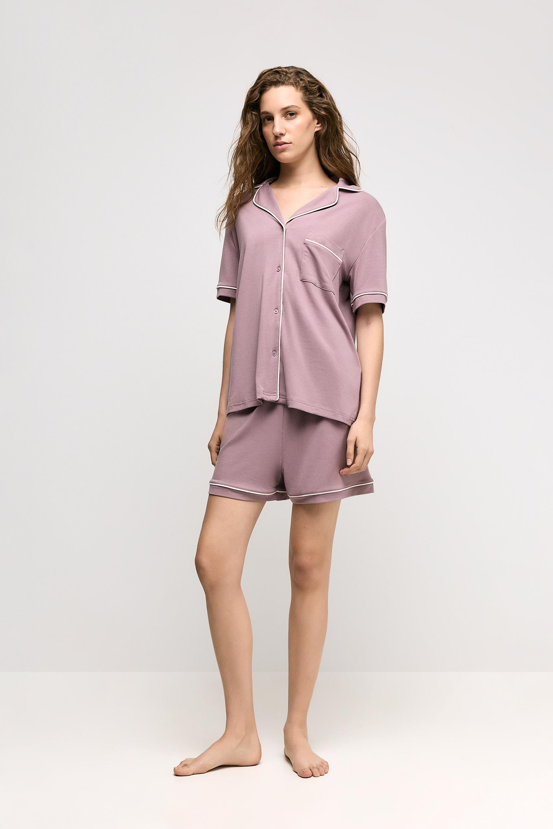 Pijama camisero corto