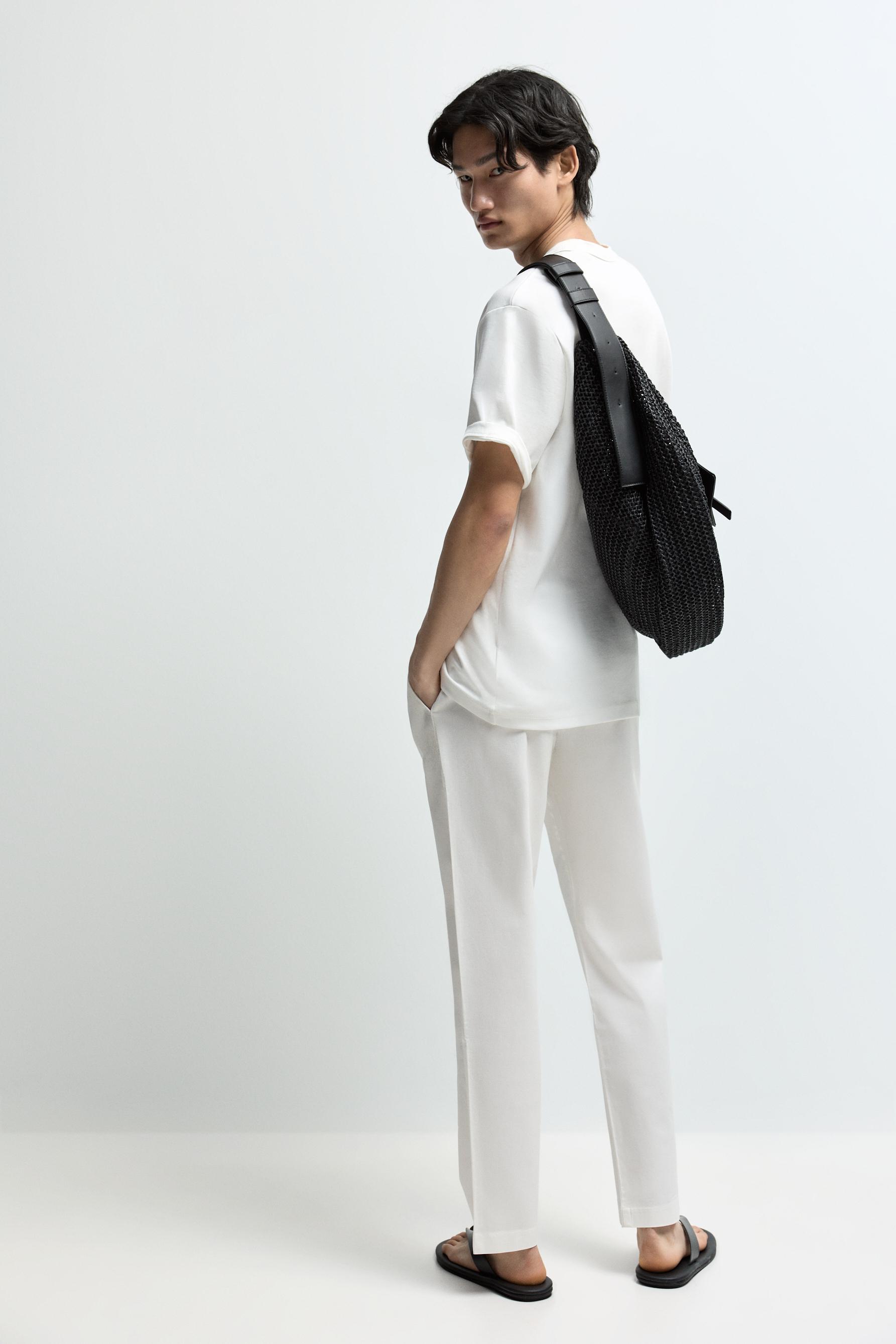 Slim fit chino trousers — OFF WHITE
