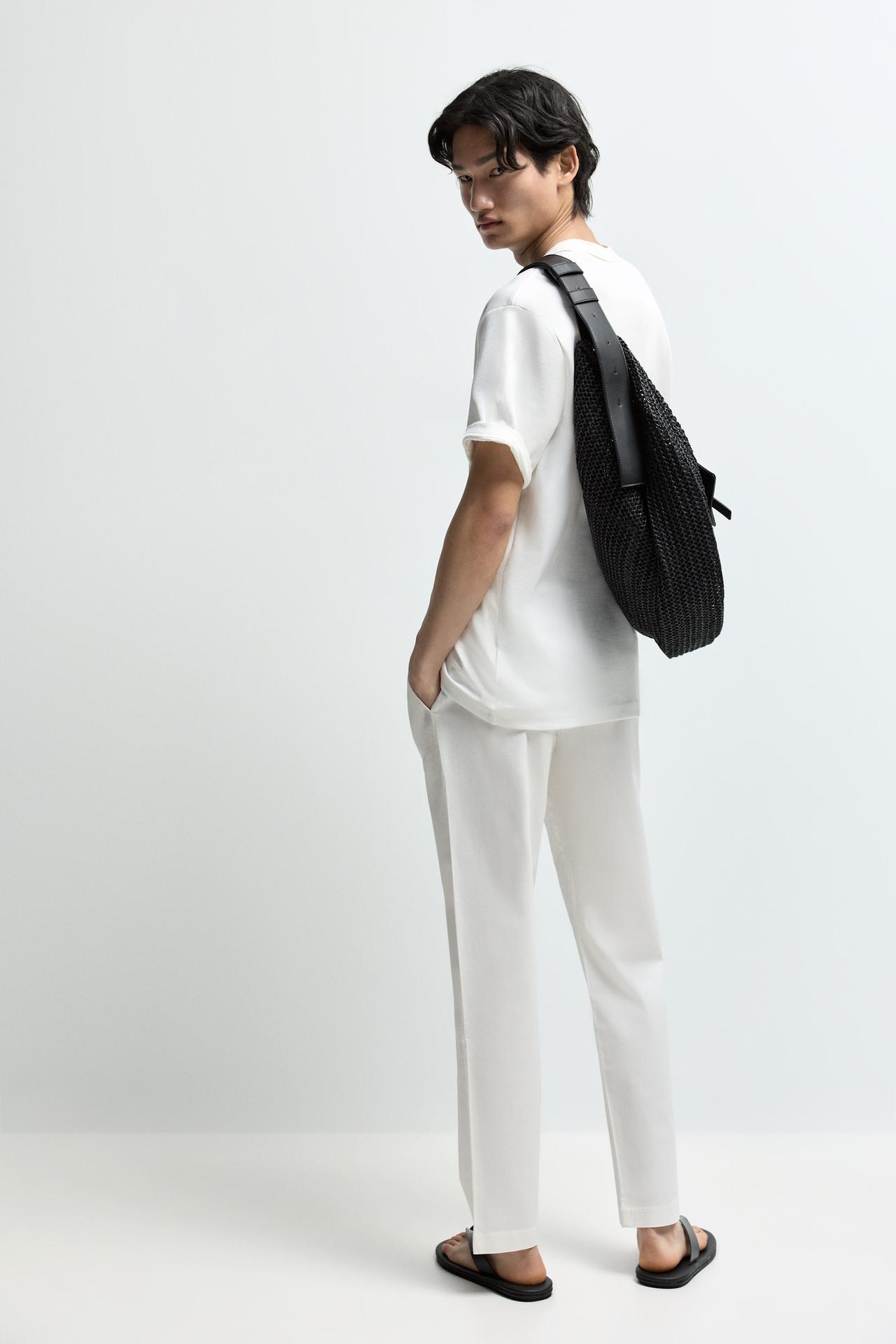 Slim fit chino trousers — OFF WHITE