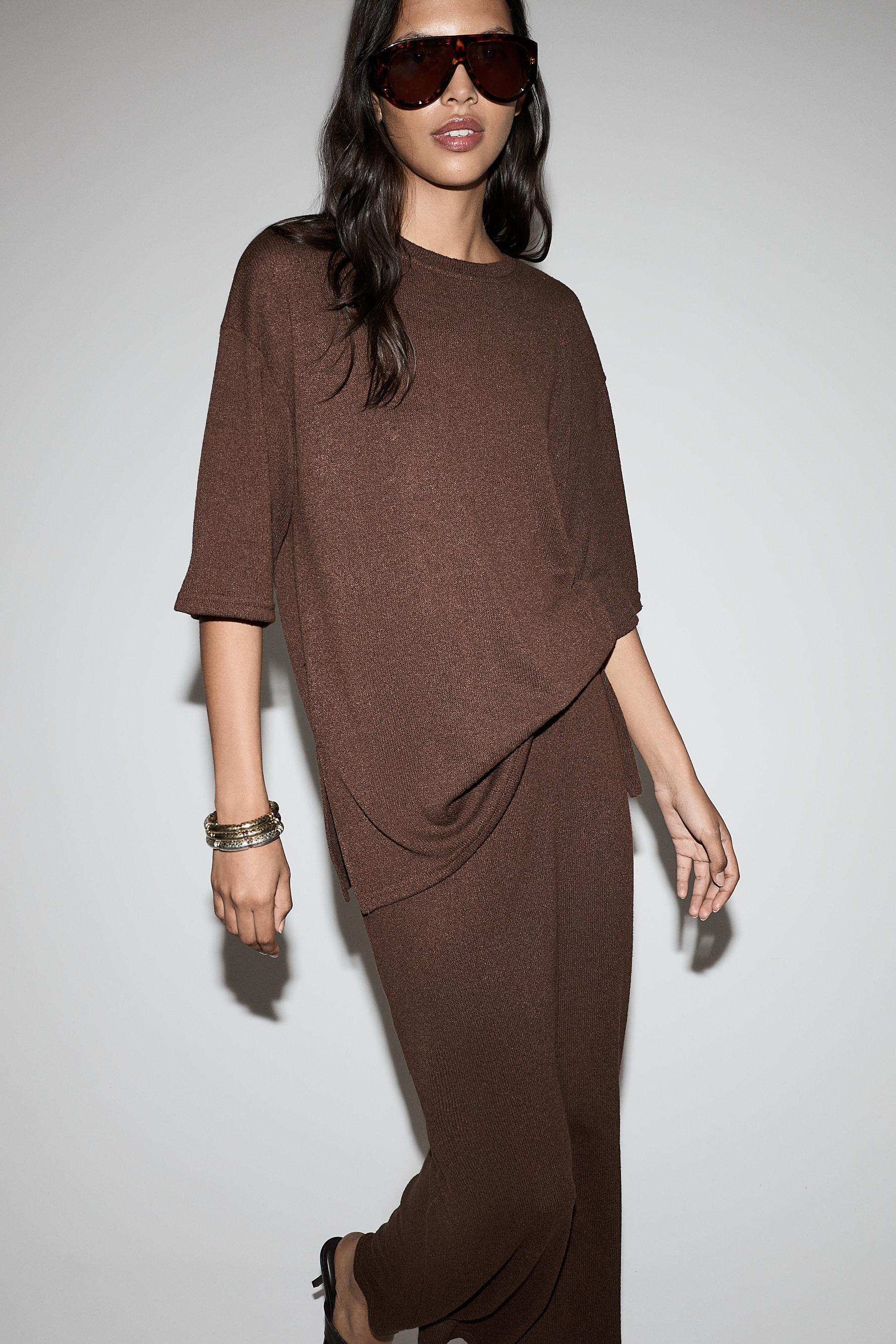 Oversize rustic T-shirt — CHOCOLATE