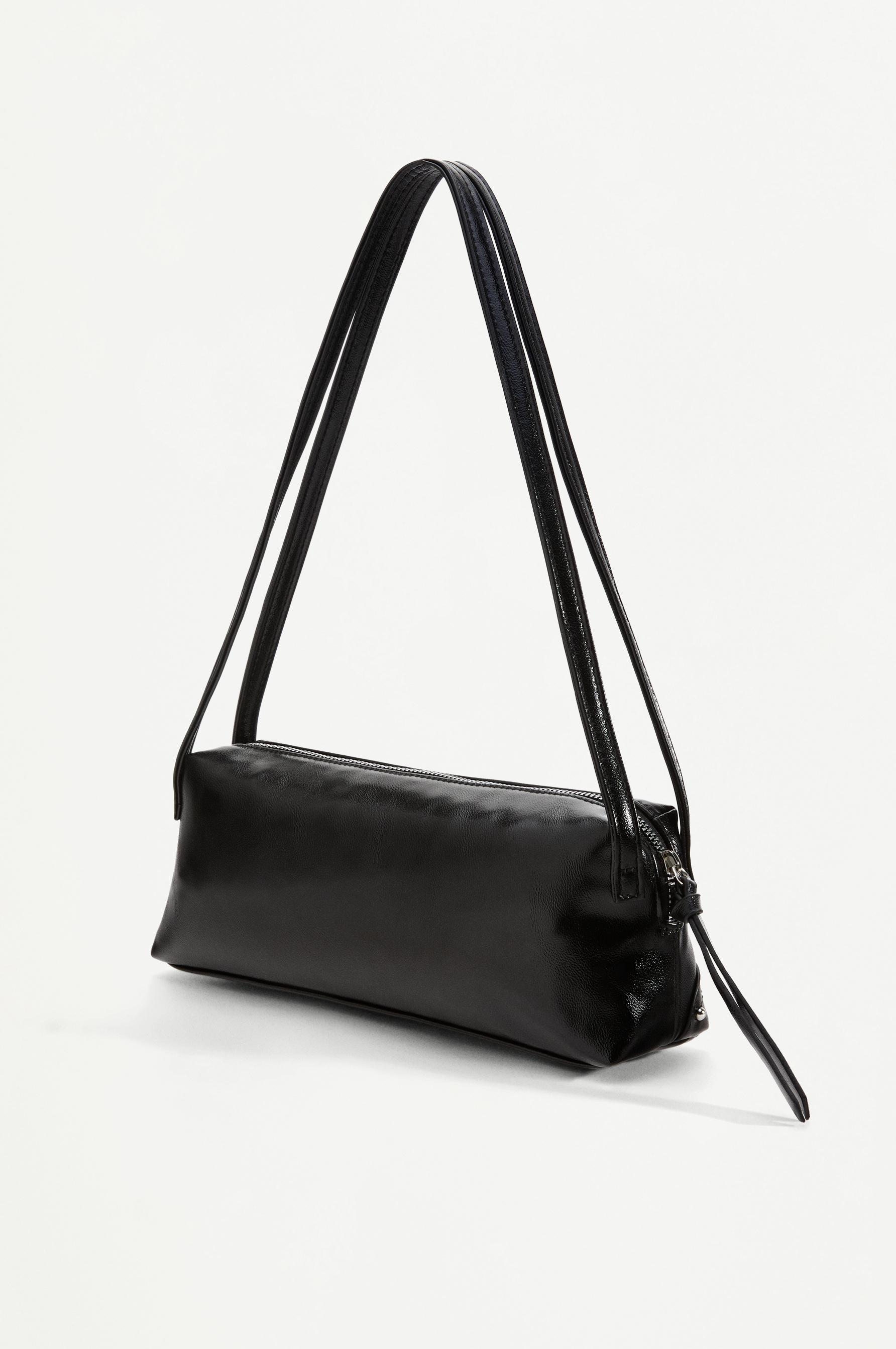 Double handle shoulder bag — BLACK