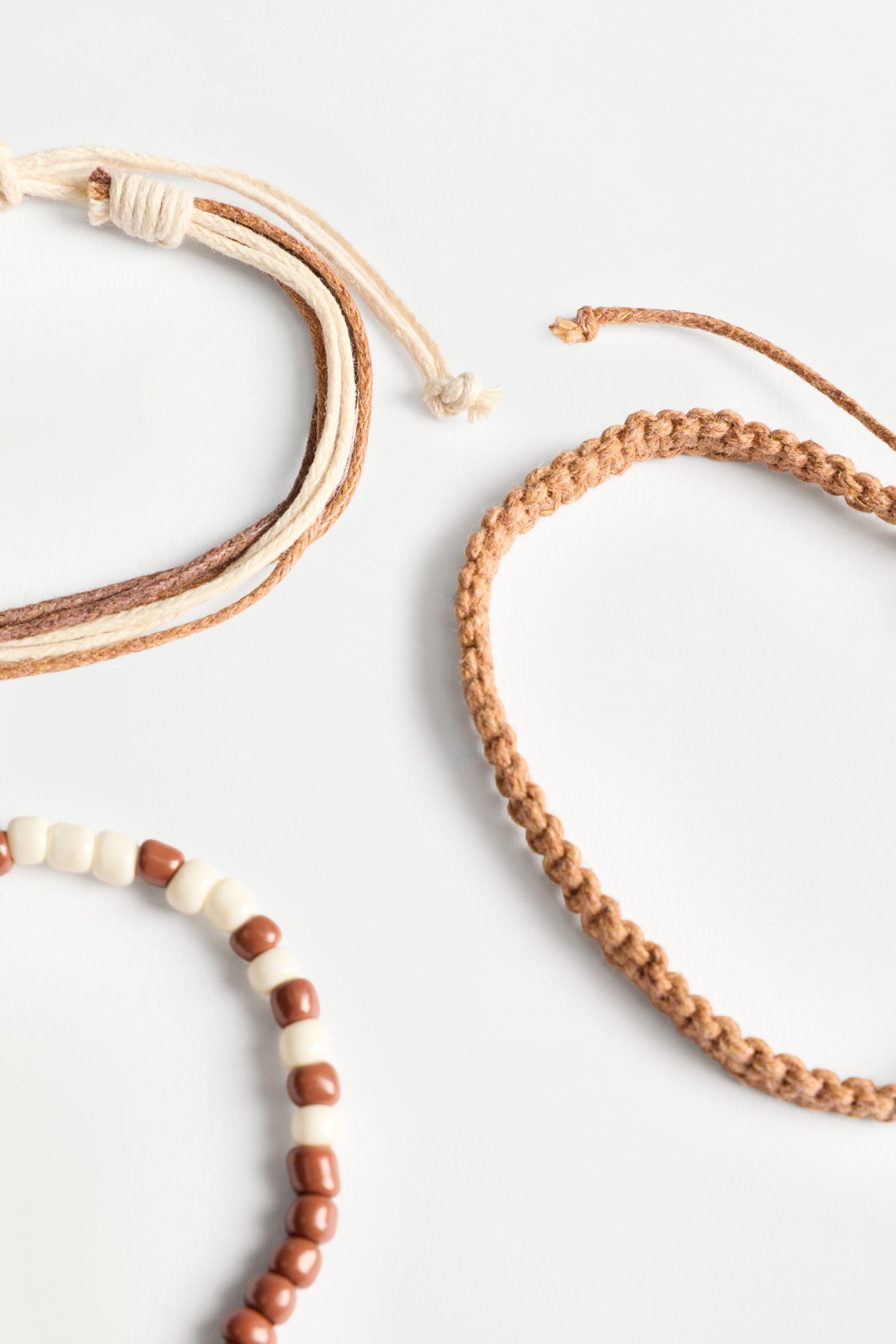 Assorted bracelets (3-pack) — BROWN