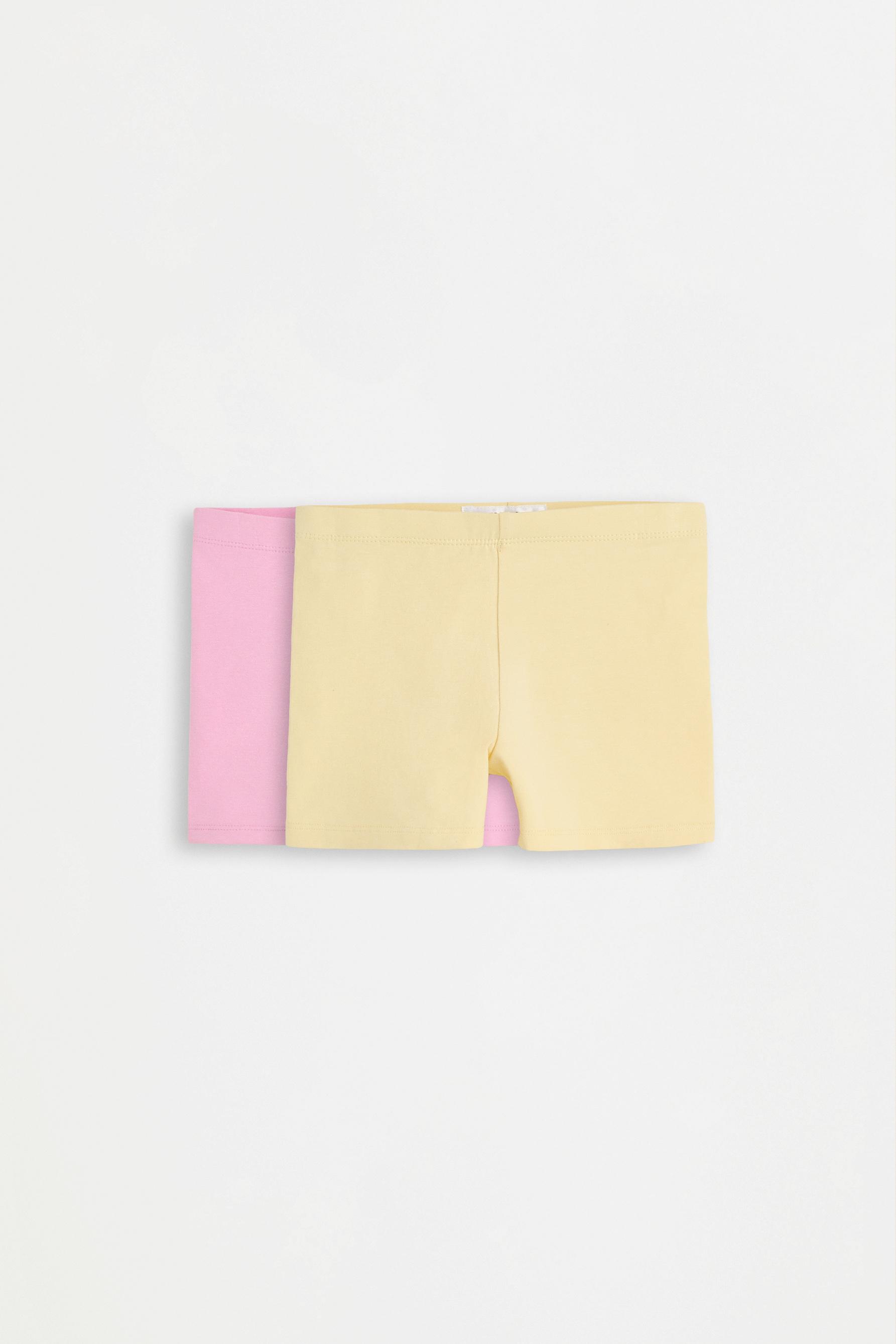 2-pack of plain short leggings — PINK
