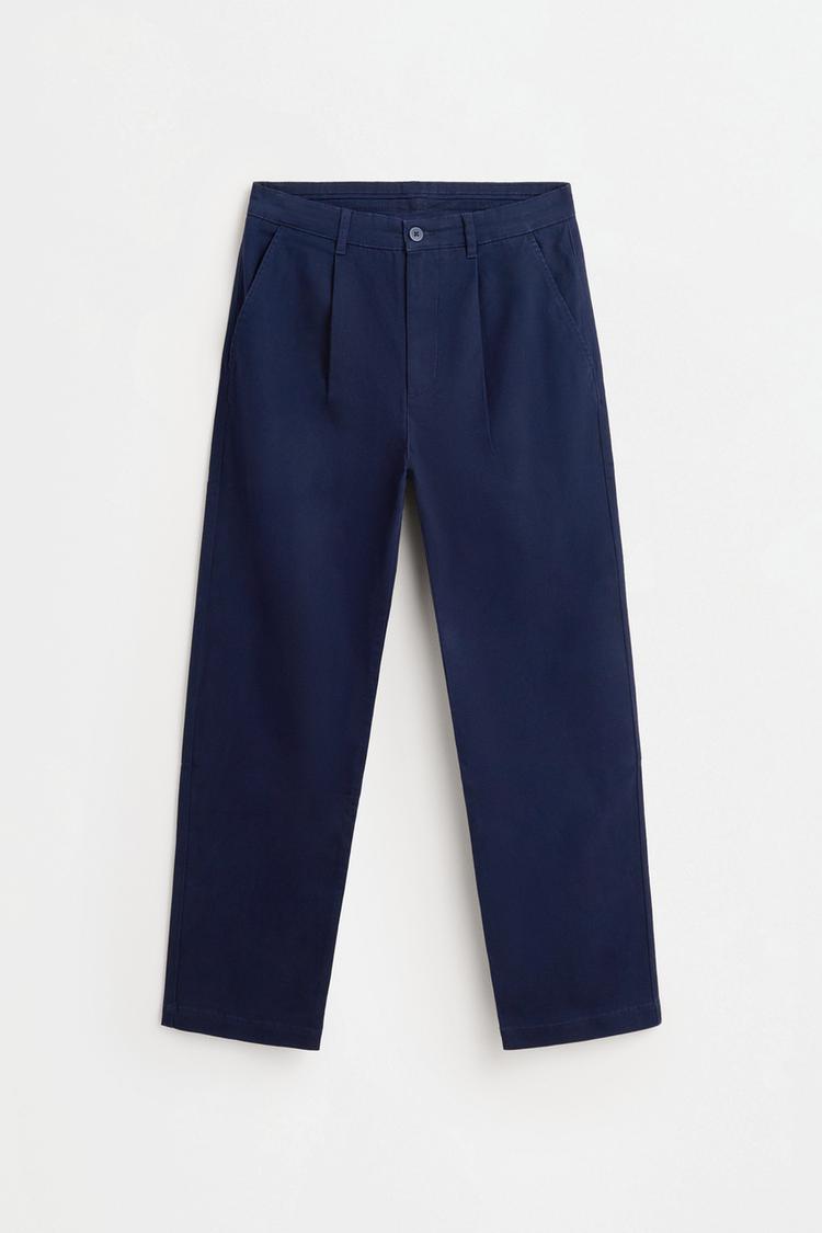 Relaxed fit chino trousers — NAVY