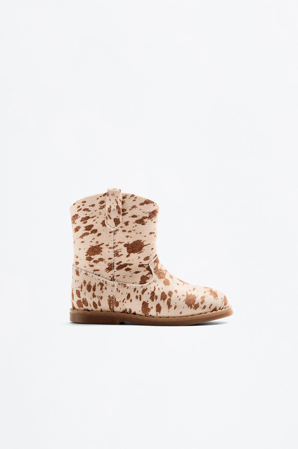 Animal print cowboy boot