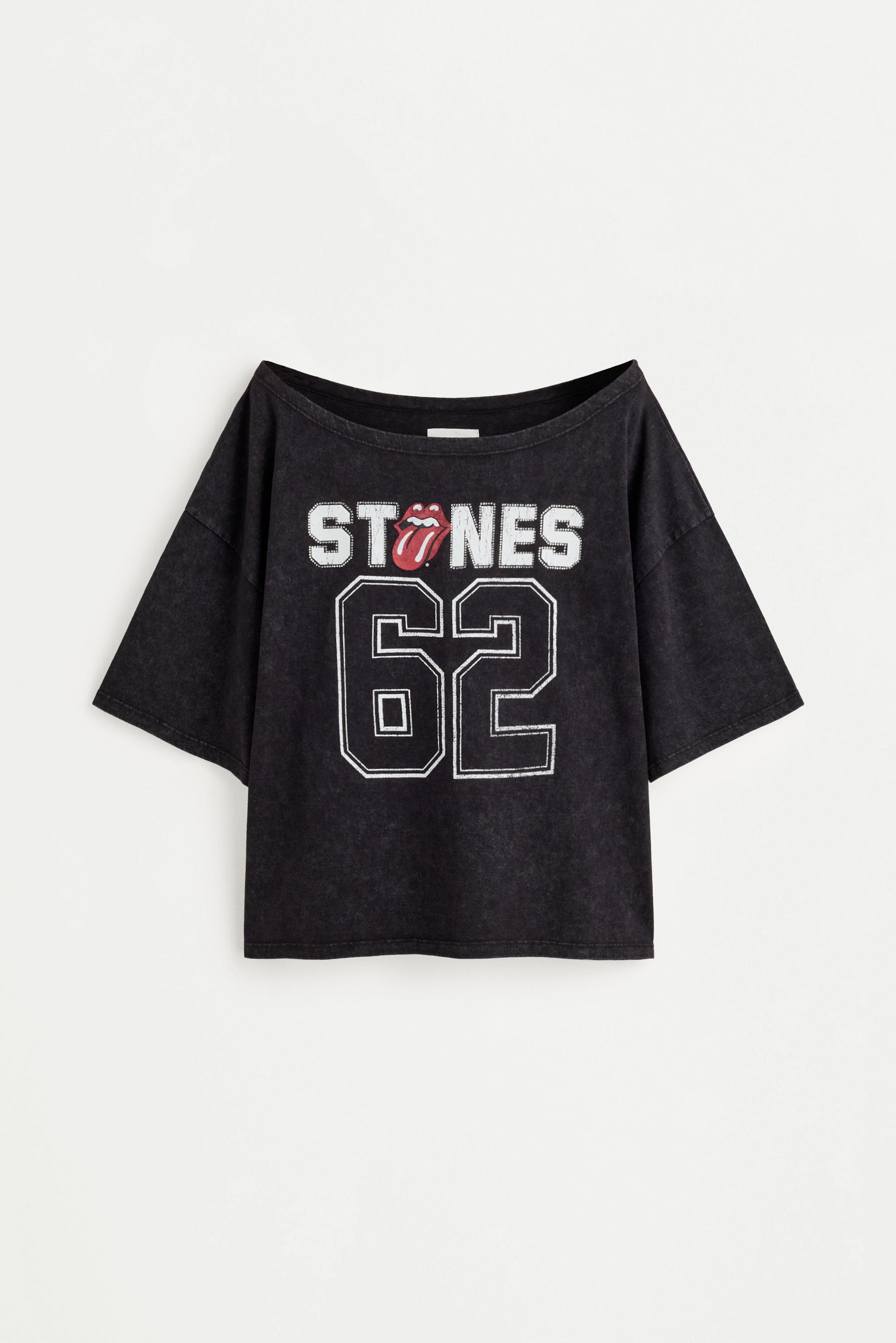 The Rolling Stones ©Universal boat neck T-shirt — ANTHRACITE GREY