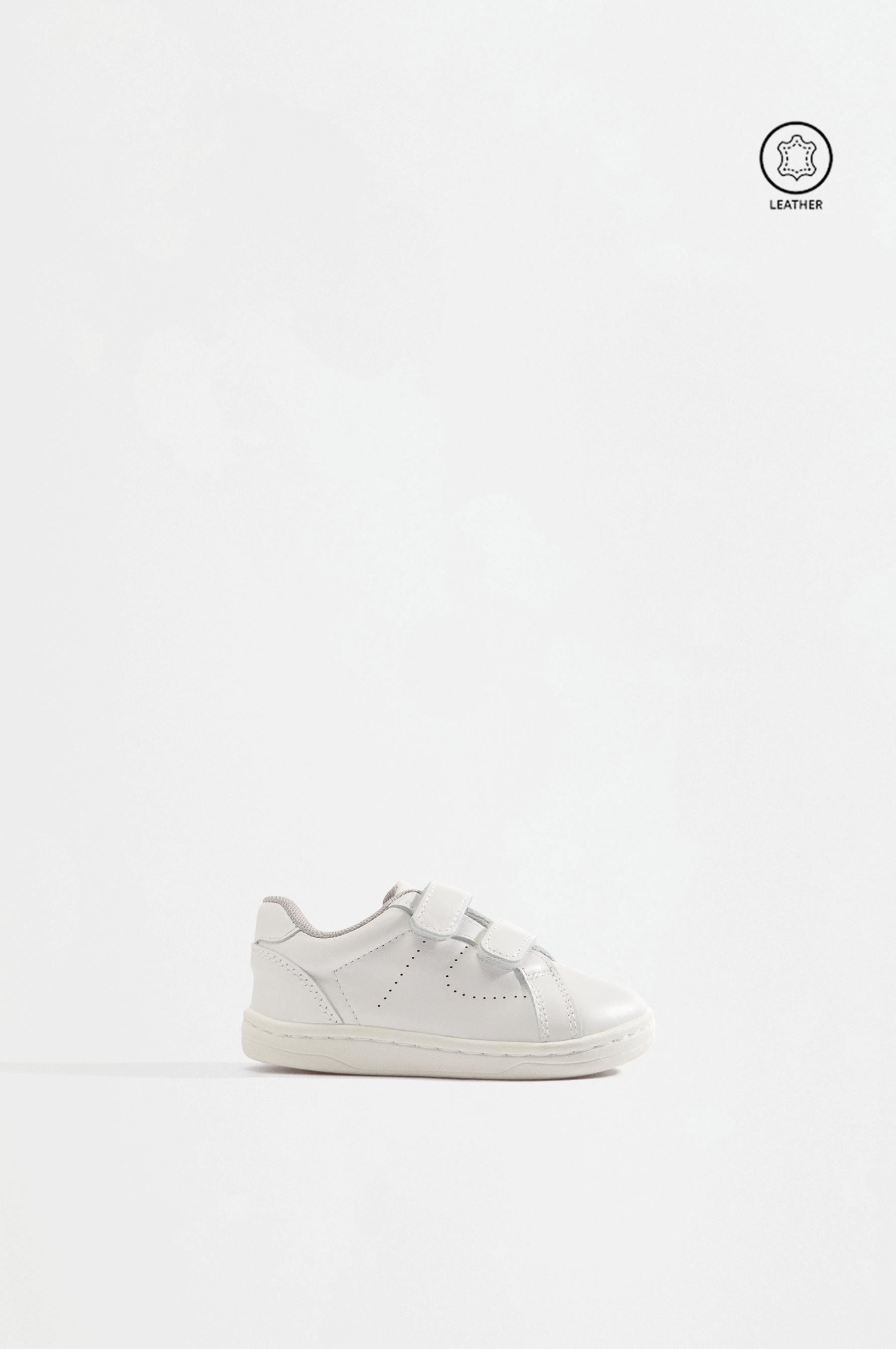 Leather slippers — WHITE