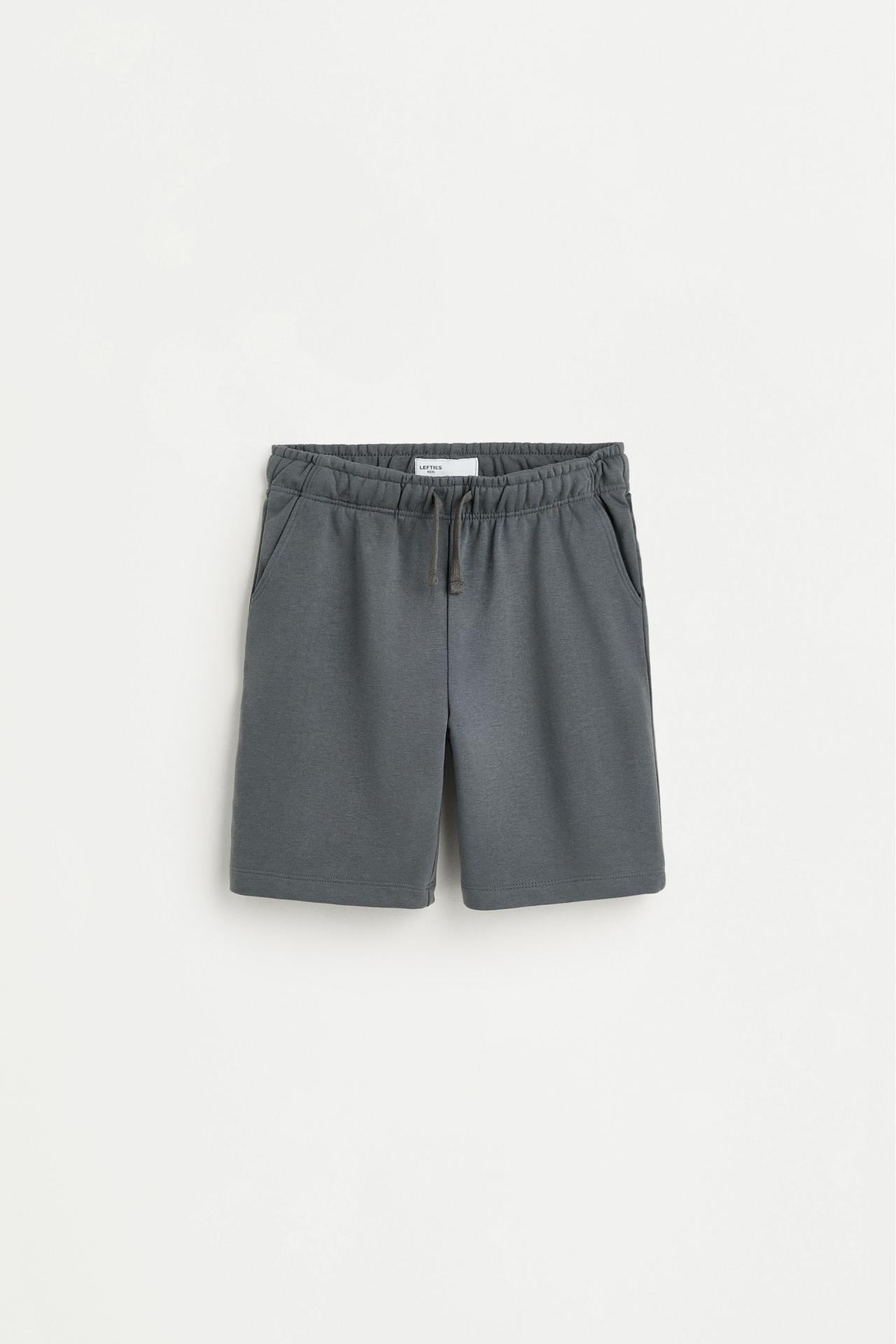 Jogger plush Bermuda shorts — DARK ANTHRACITE GREY
