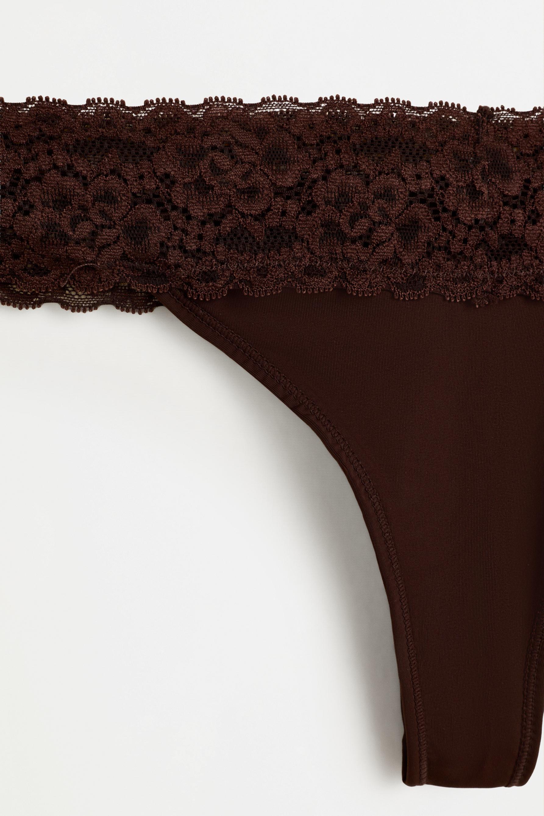 Lace-waist thongs (2-pack) — WHITE