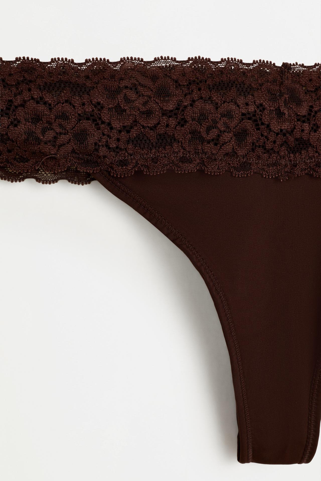Lace-waist thongs (2-pack) — WHITE