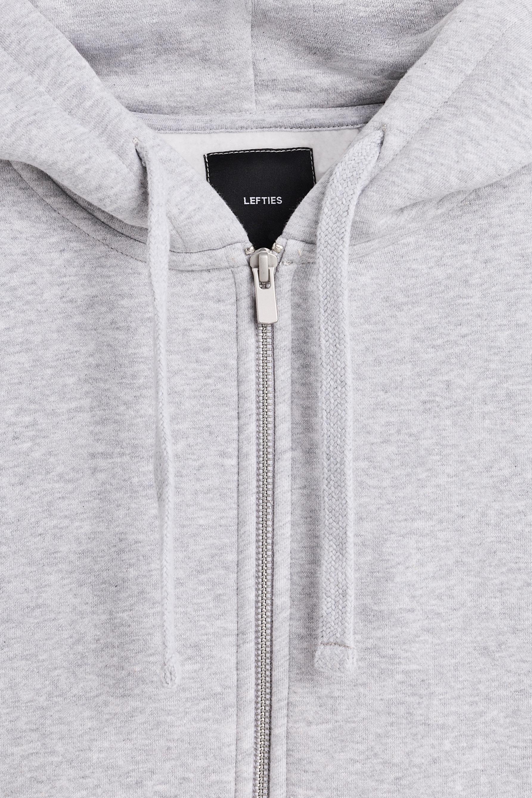Basic zip-up hoodie — GREY MARL