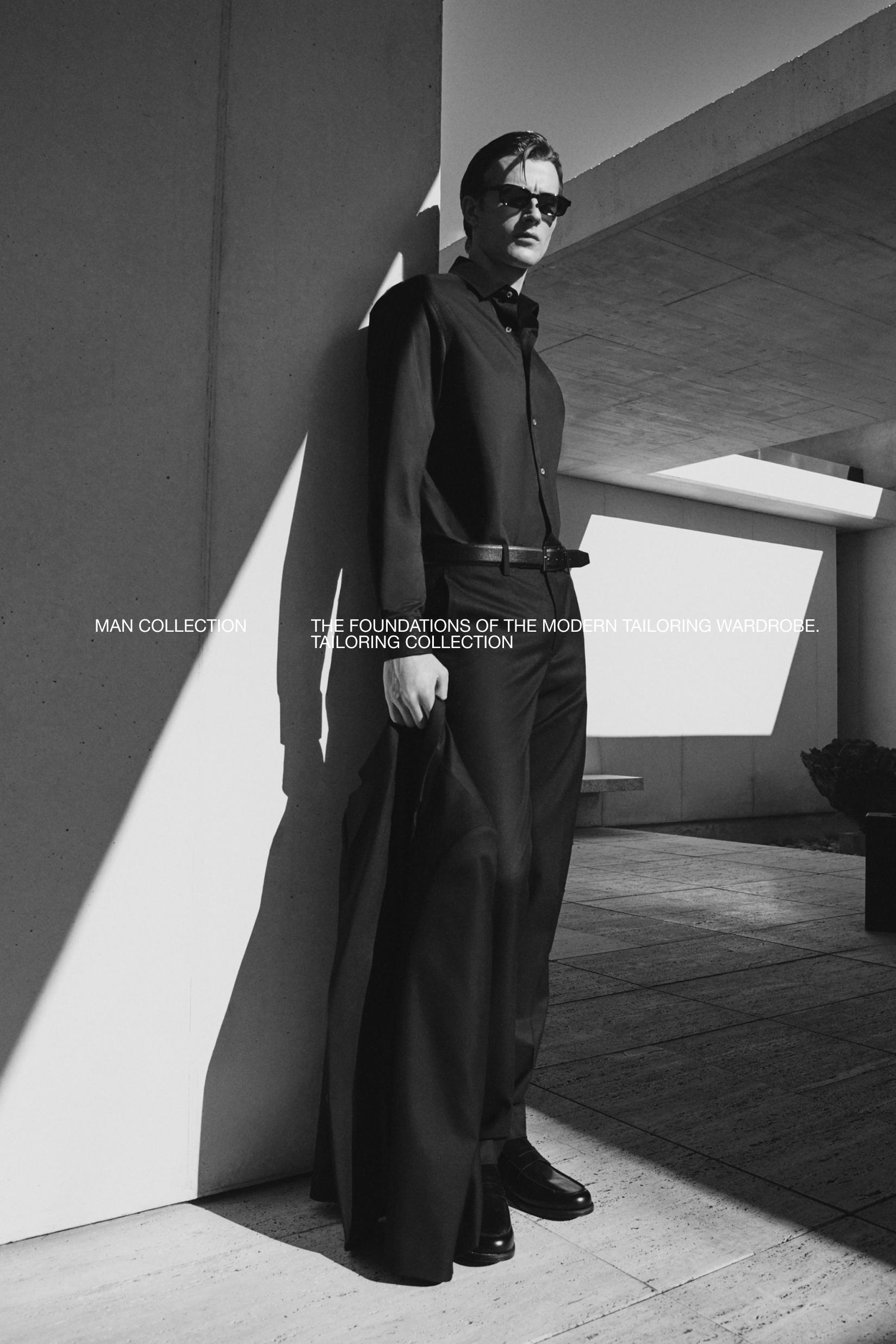 Slim fit suit trousers — BLACK